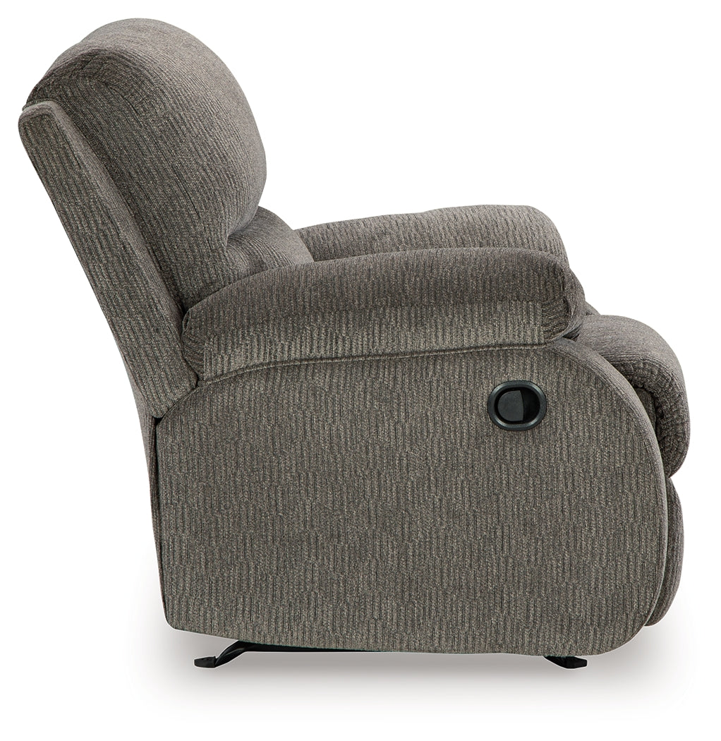 Scranto Brindle Microfiber Recliner chair side view