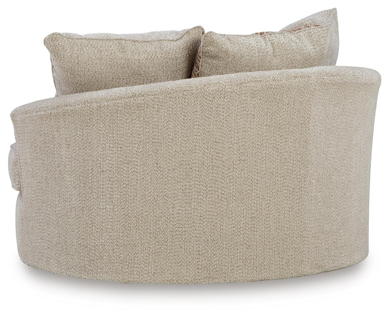 Steelwater Retreat Latte Chenille Oversized Swivel Accent Chair view 4