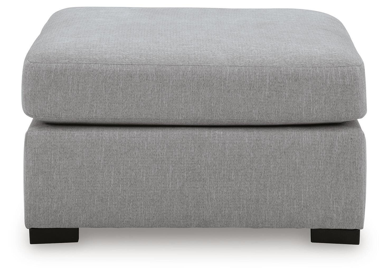 Lakepoint Nickel Chenille Oversized Accent Ottoman view 3