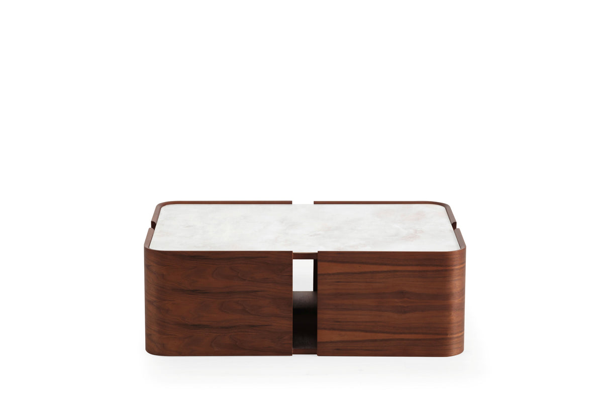 Close-up of marble tabletop on Killua Coffee Table