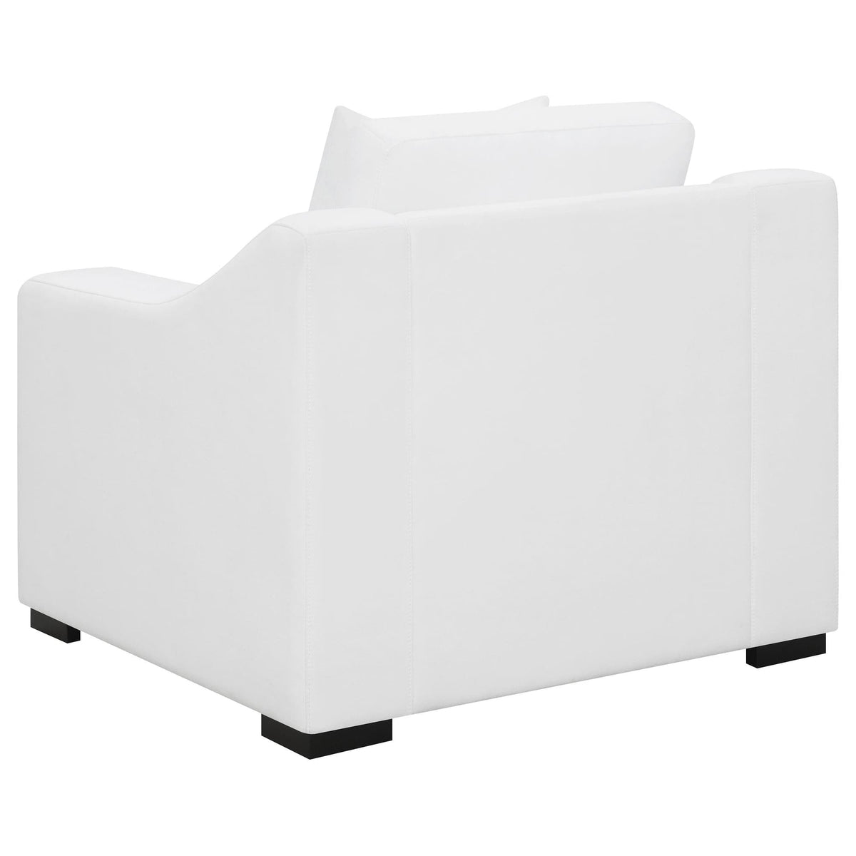 Ashlyn Upholstered Sloped Arm Accent Chair White — product image 6