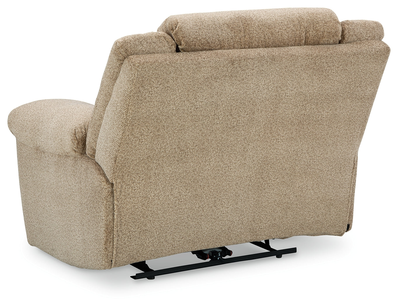 Back view of Tip-off Wheat Chenille Power Recliner