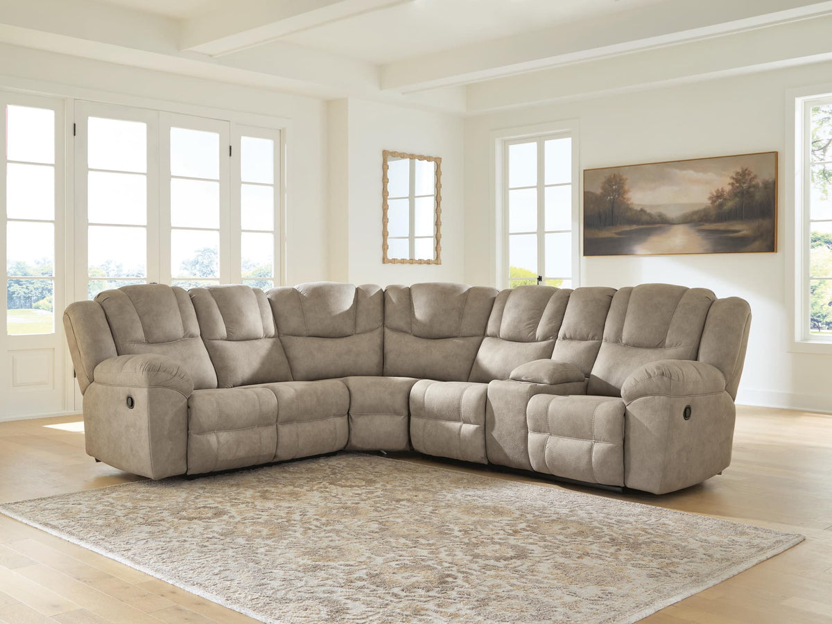 Pearce-Pike Birch 3-Piece Reclining Sectional with Console — product view