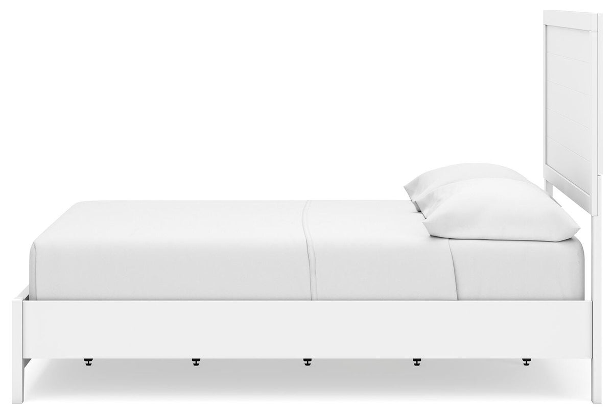 Binterglen White Full Panel Bed — side view