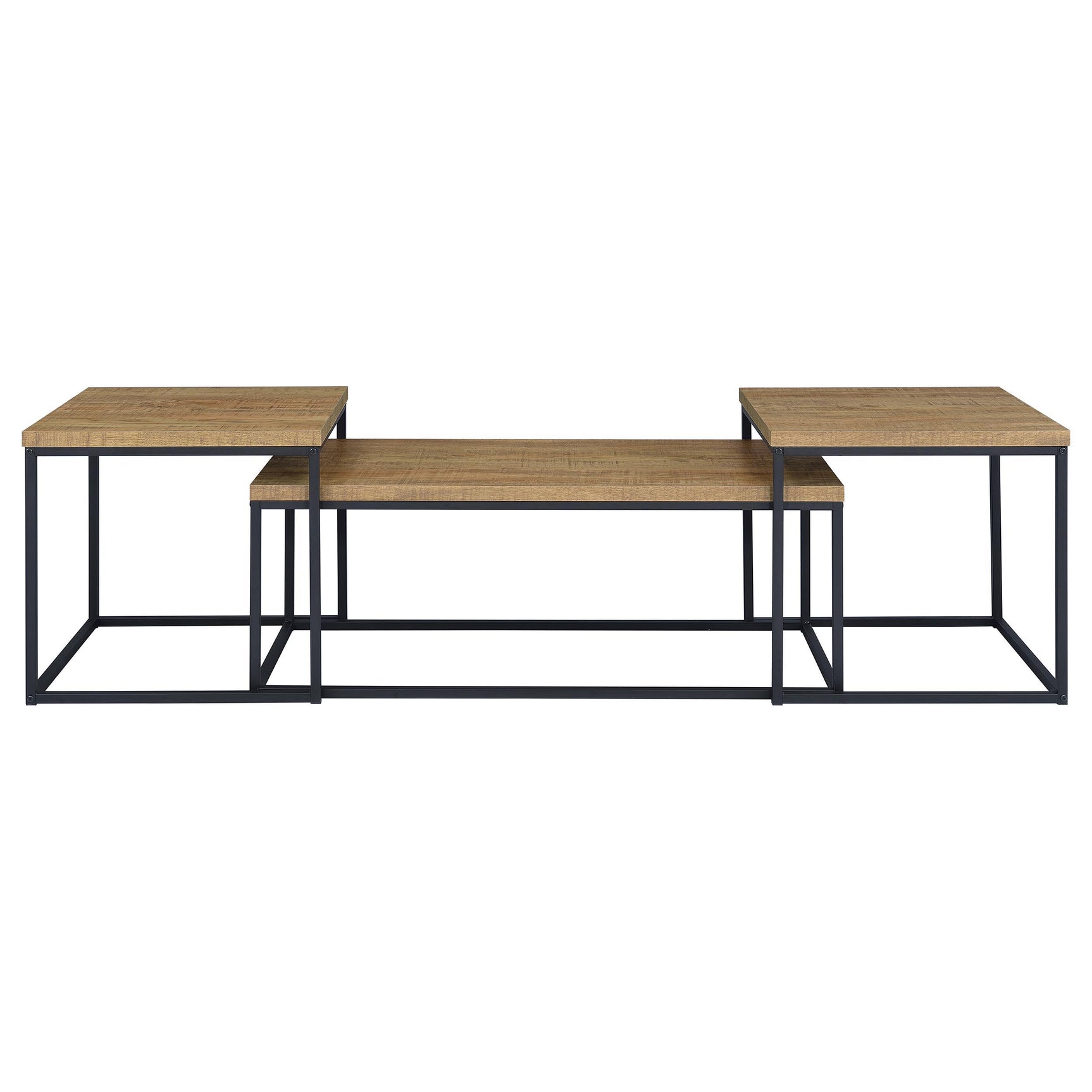 Black metal frame detail on Straden coffee table
