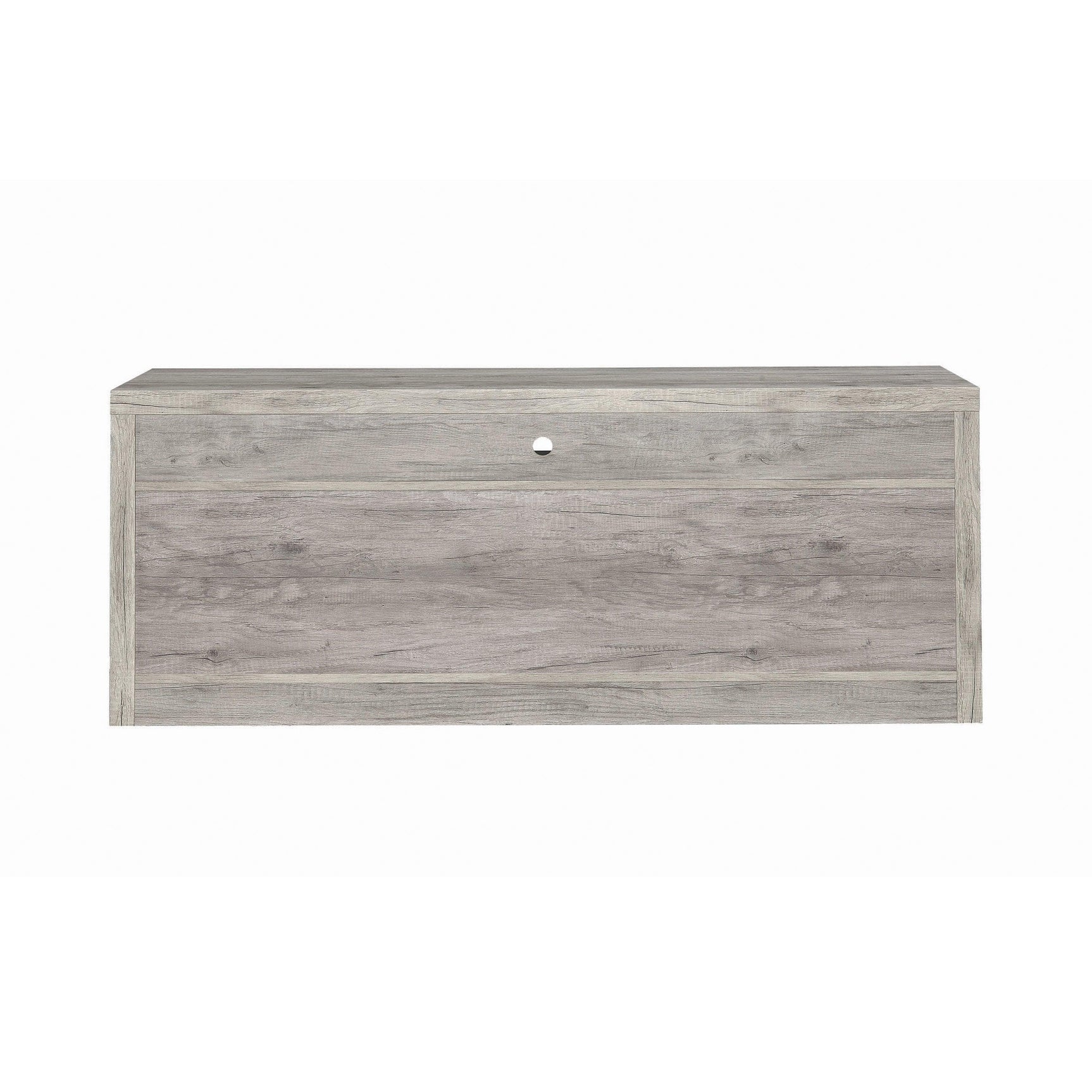 Burke TV Console showing adjustable feet and storage compartments