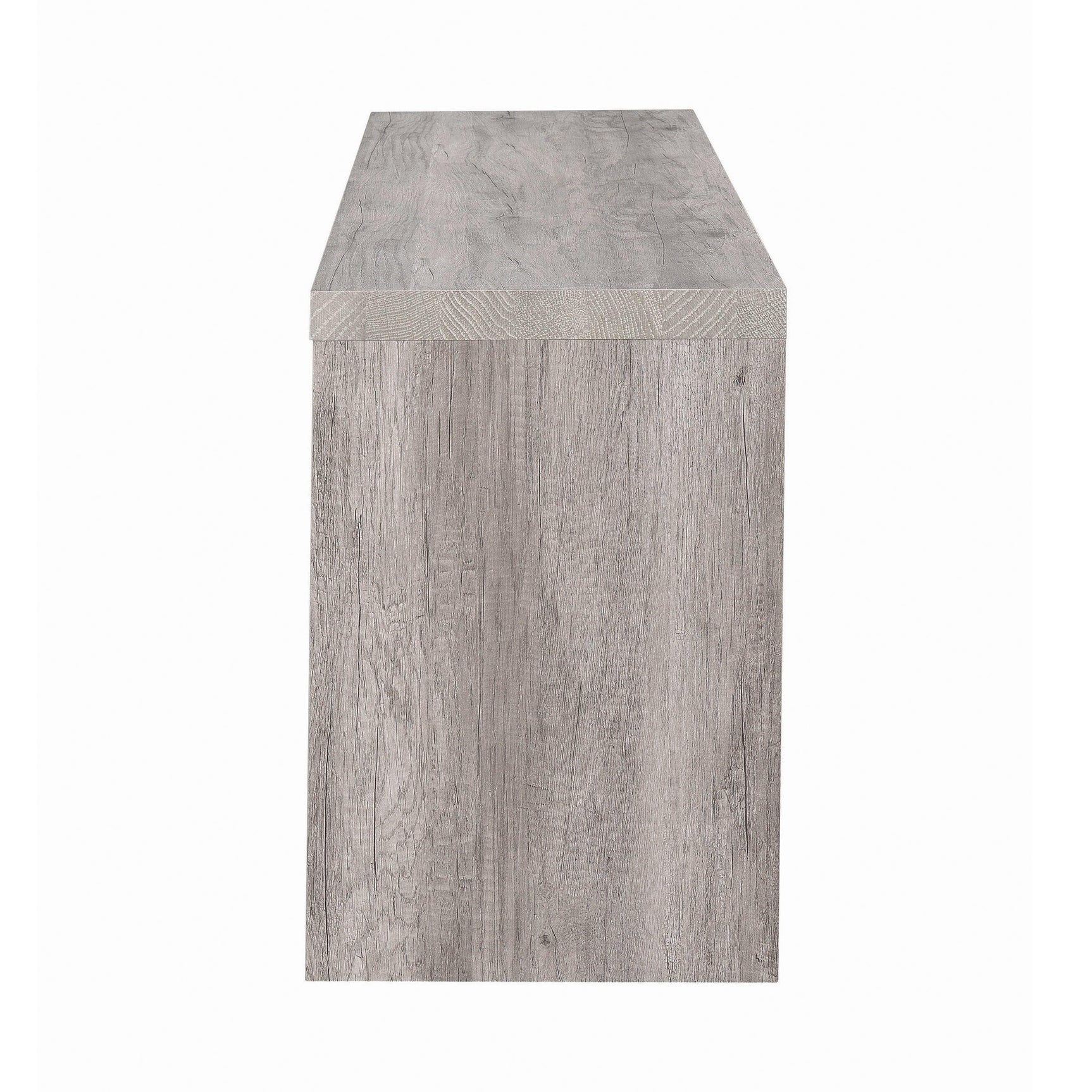 Full room setting with Burke 2-Drawer TV Console and decorative items