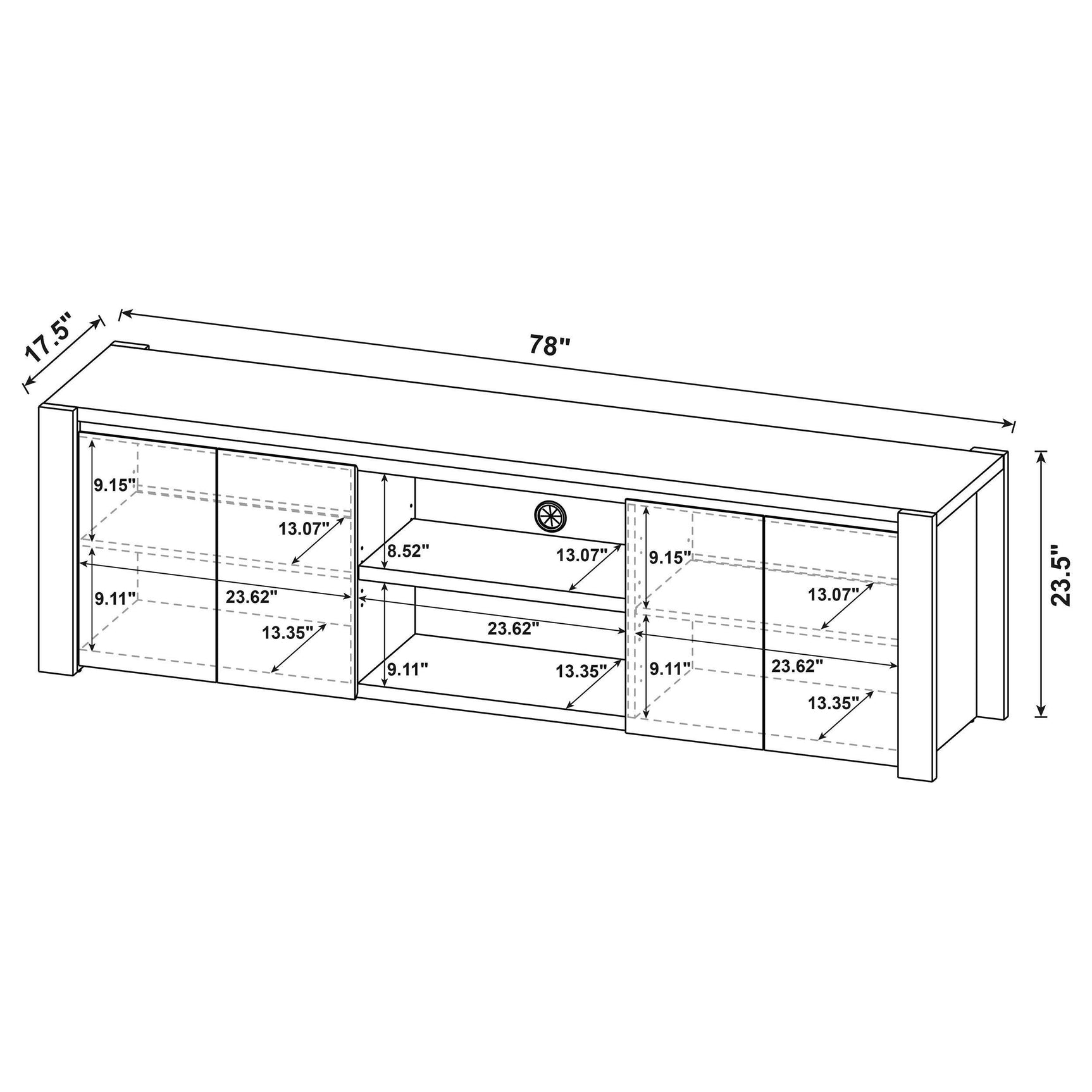 Wide slab top surface