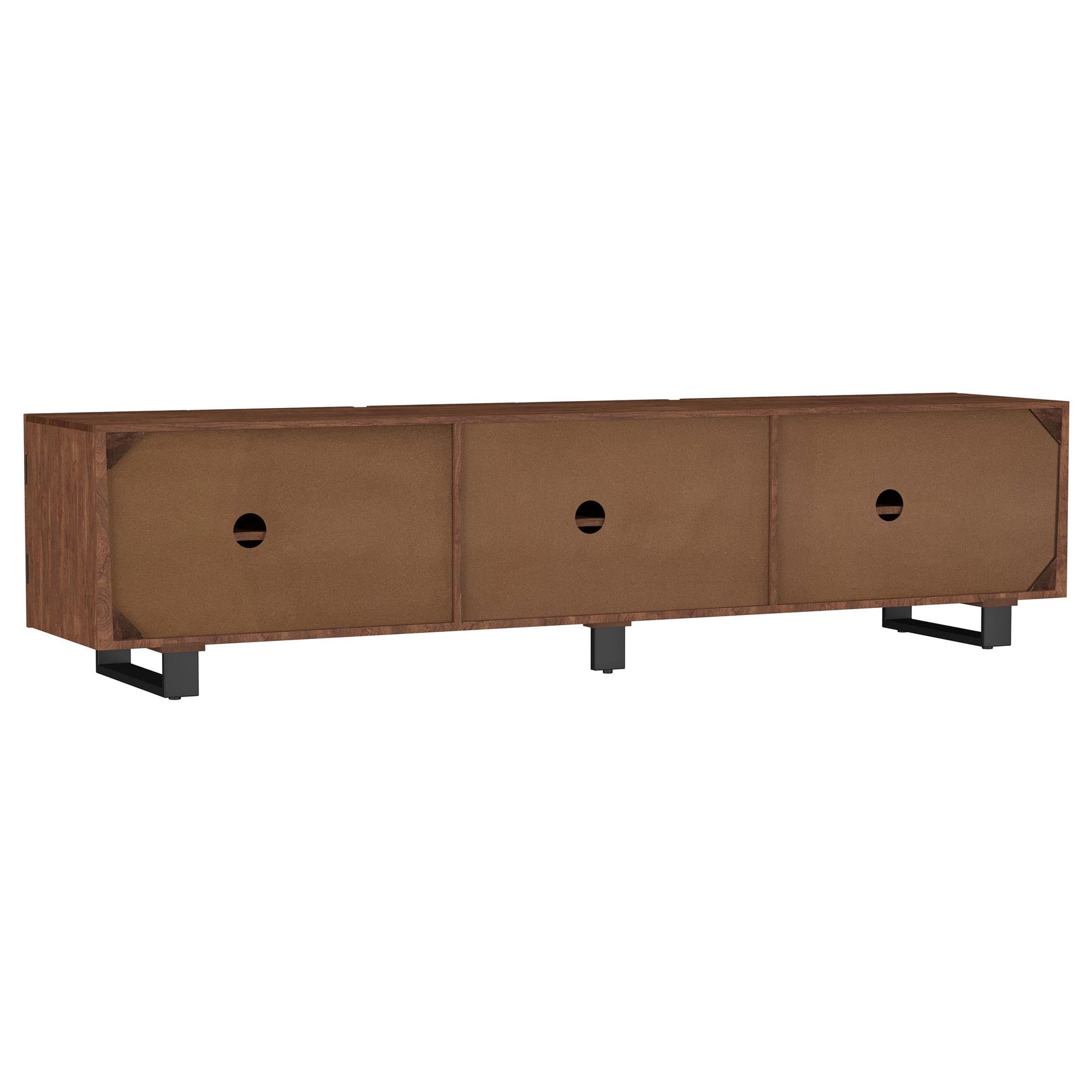 Top surface of Trask TV stand with natural wood grain