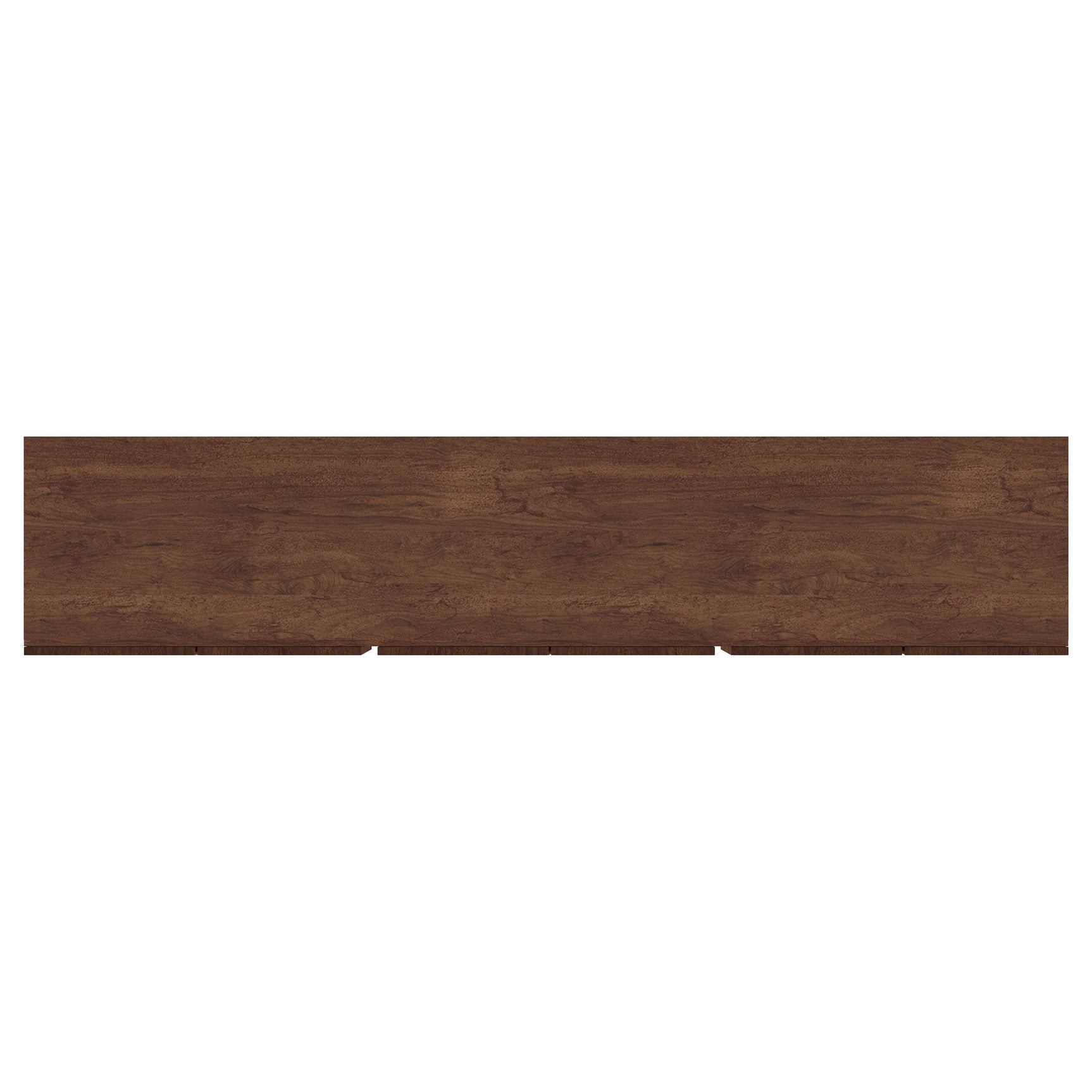 Iron legs and levelers detail on Trask TV stand
