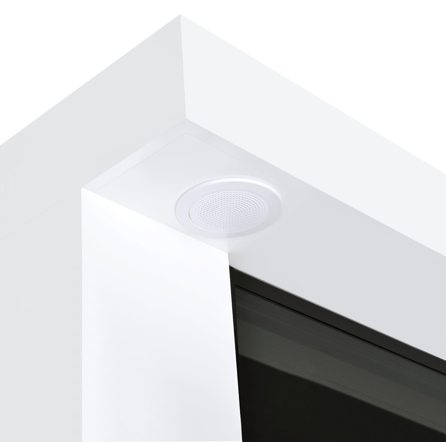 Angle showing metal accents and plastic glides underneath