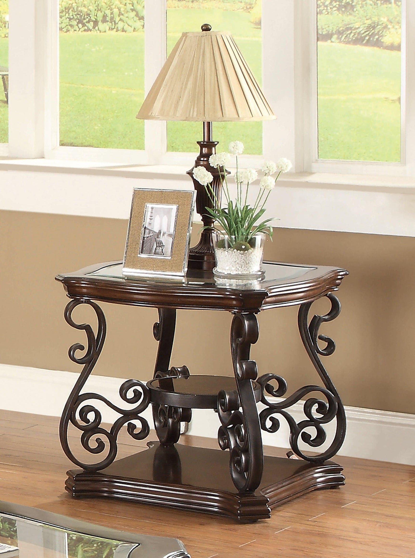Laney Coffee Table showing router-edged tabletop