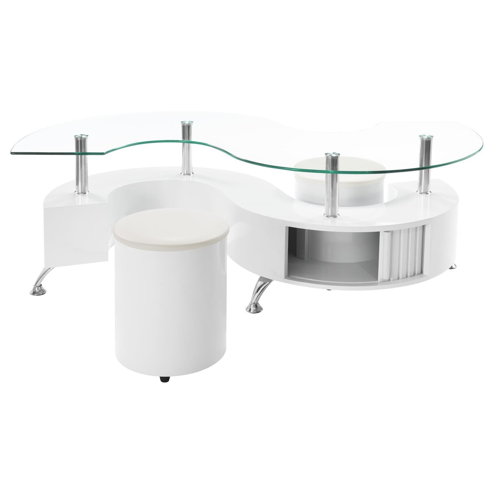 Buckley stools matching white high gloss finish