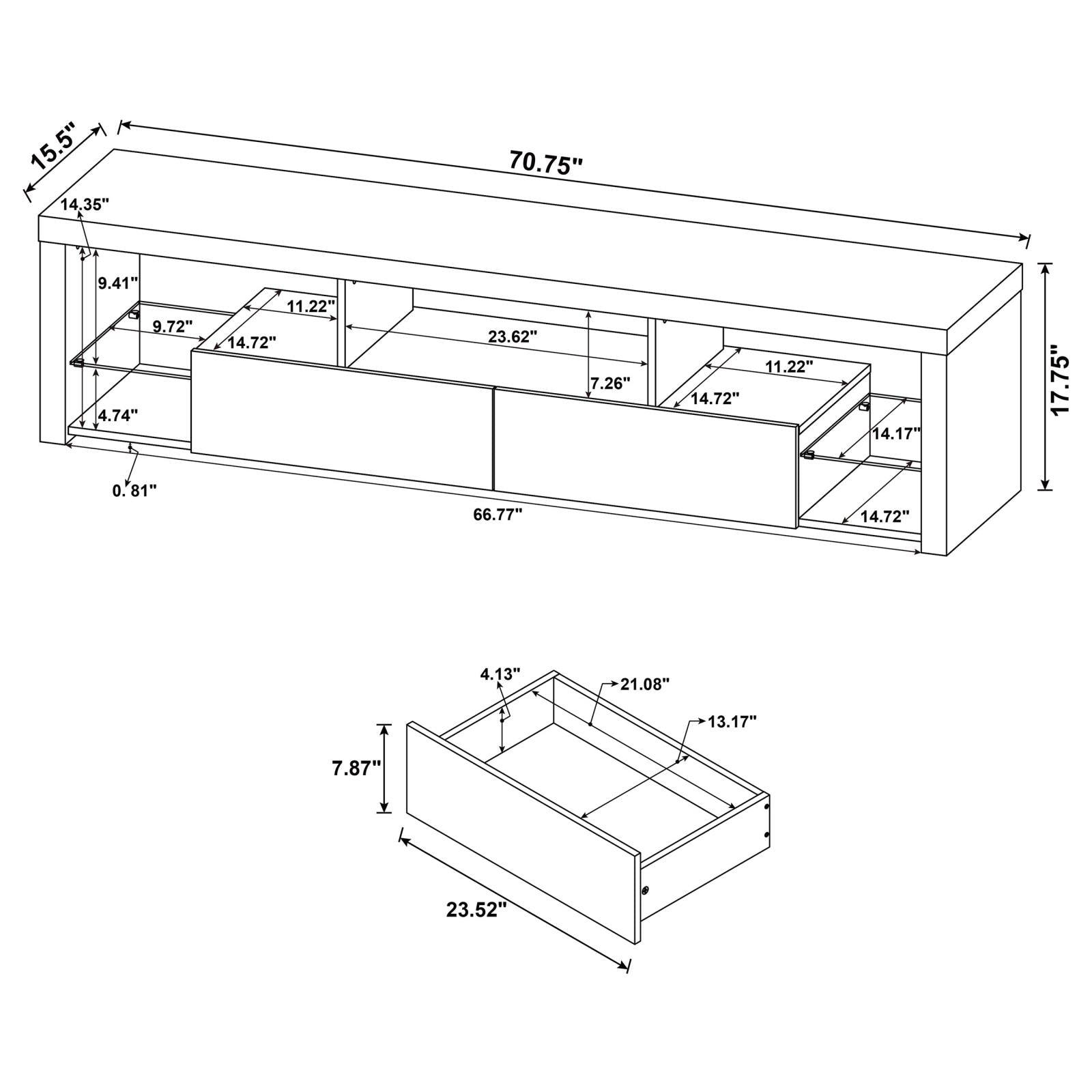 Jude TV console corner detail