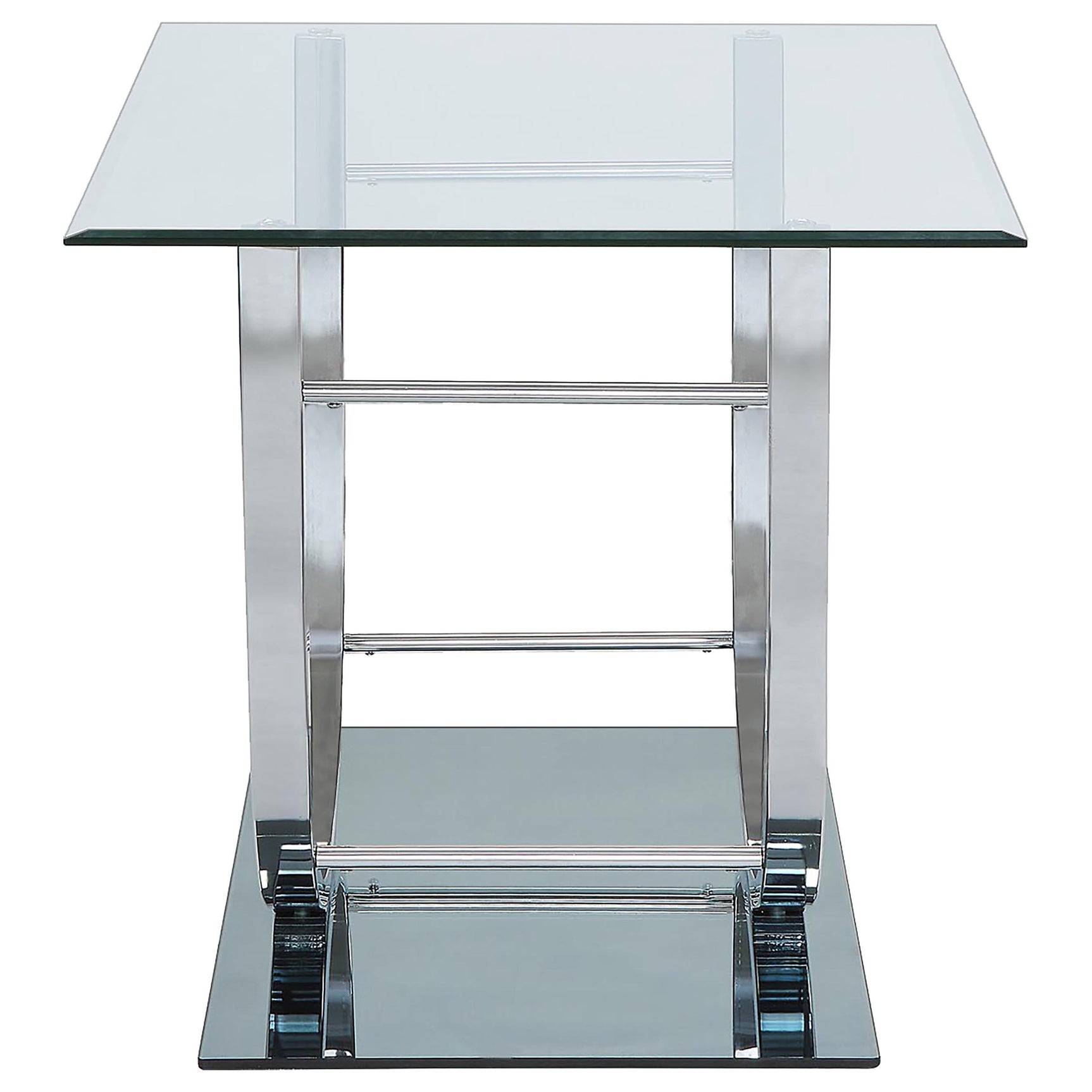 Mirrored base detail on Danville end table