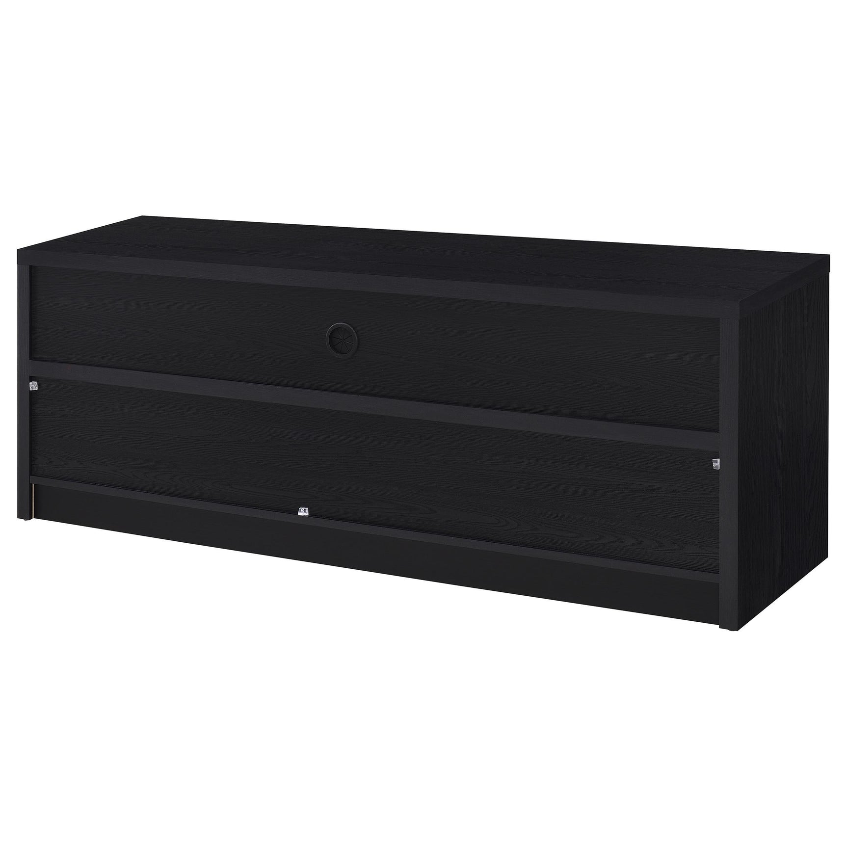 Plastic glides under Rutland TV stand for floor protection