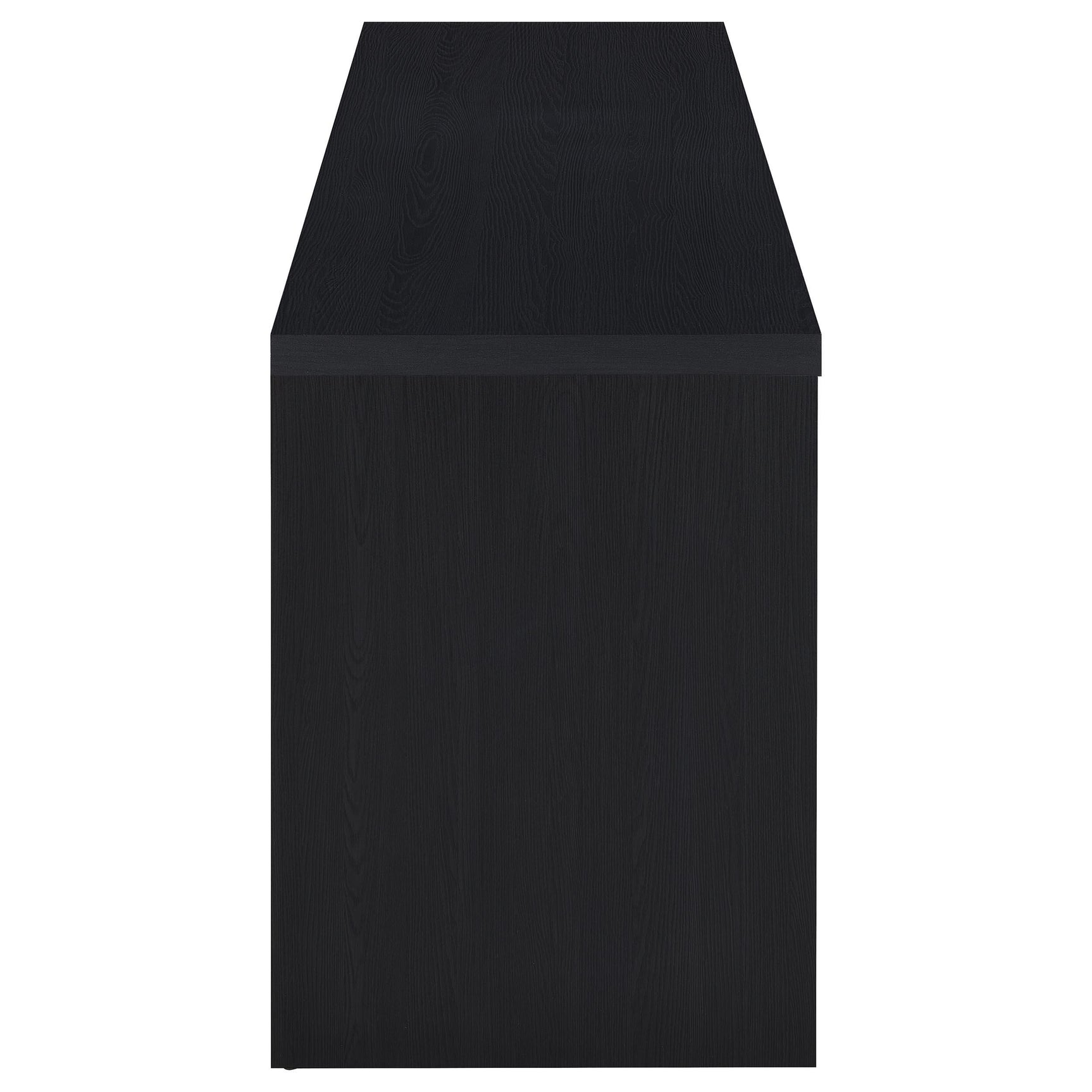 Rutland TV stand drawers partially opened