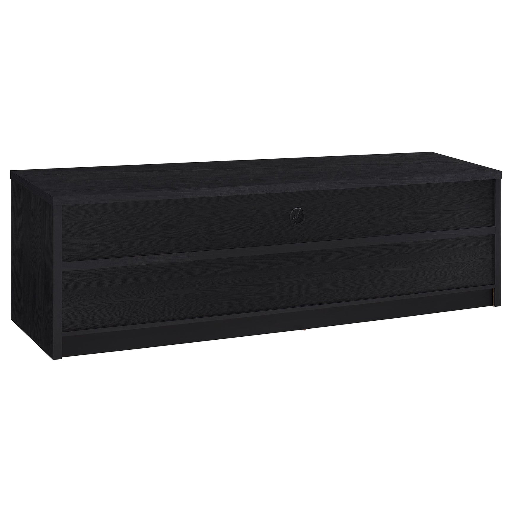 Drawer open demonstrating storage space inside Rutland TV stand