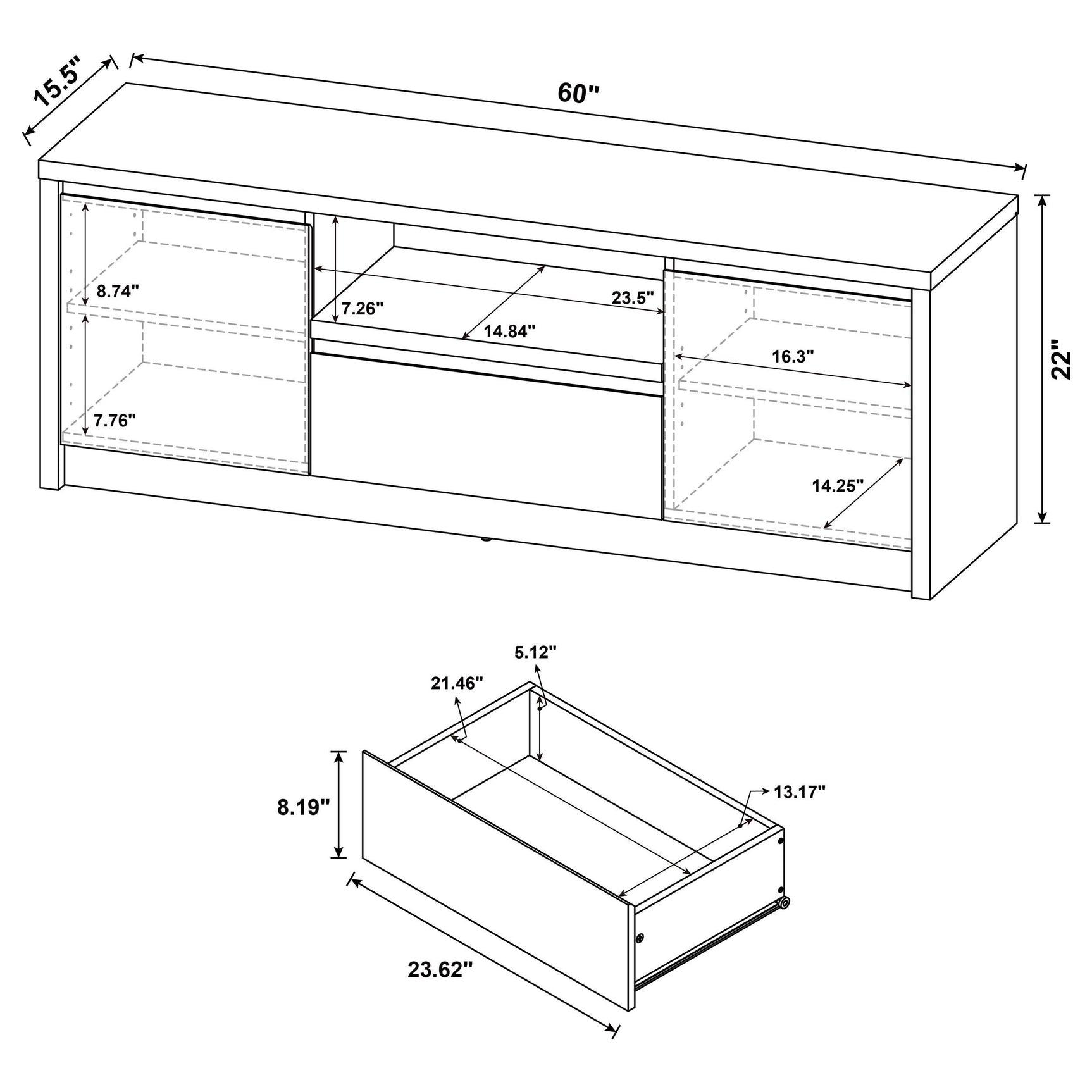 Winfield entertainment center full unit assembled