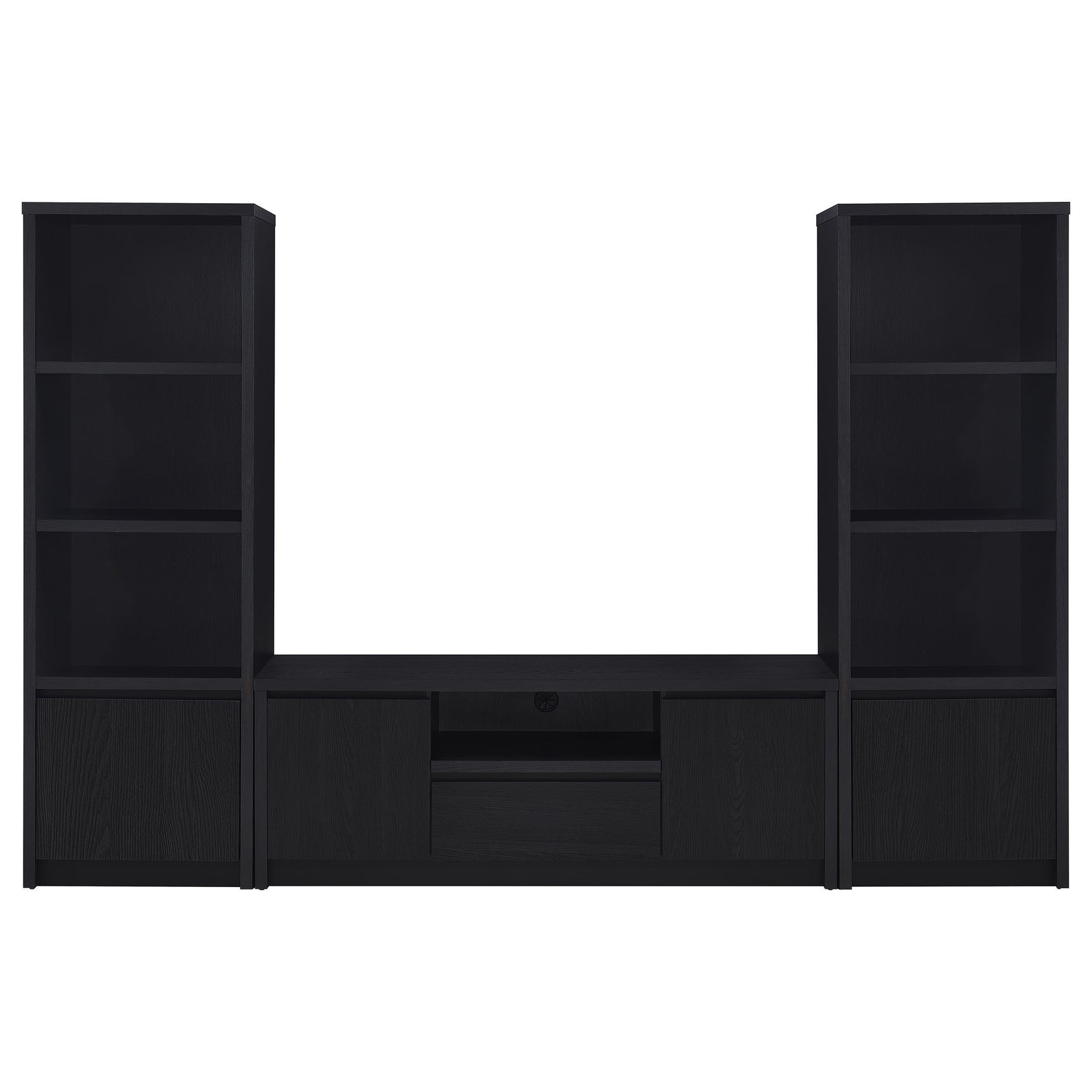 Winfield TV stand with media devices organized