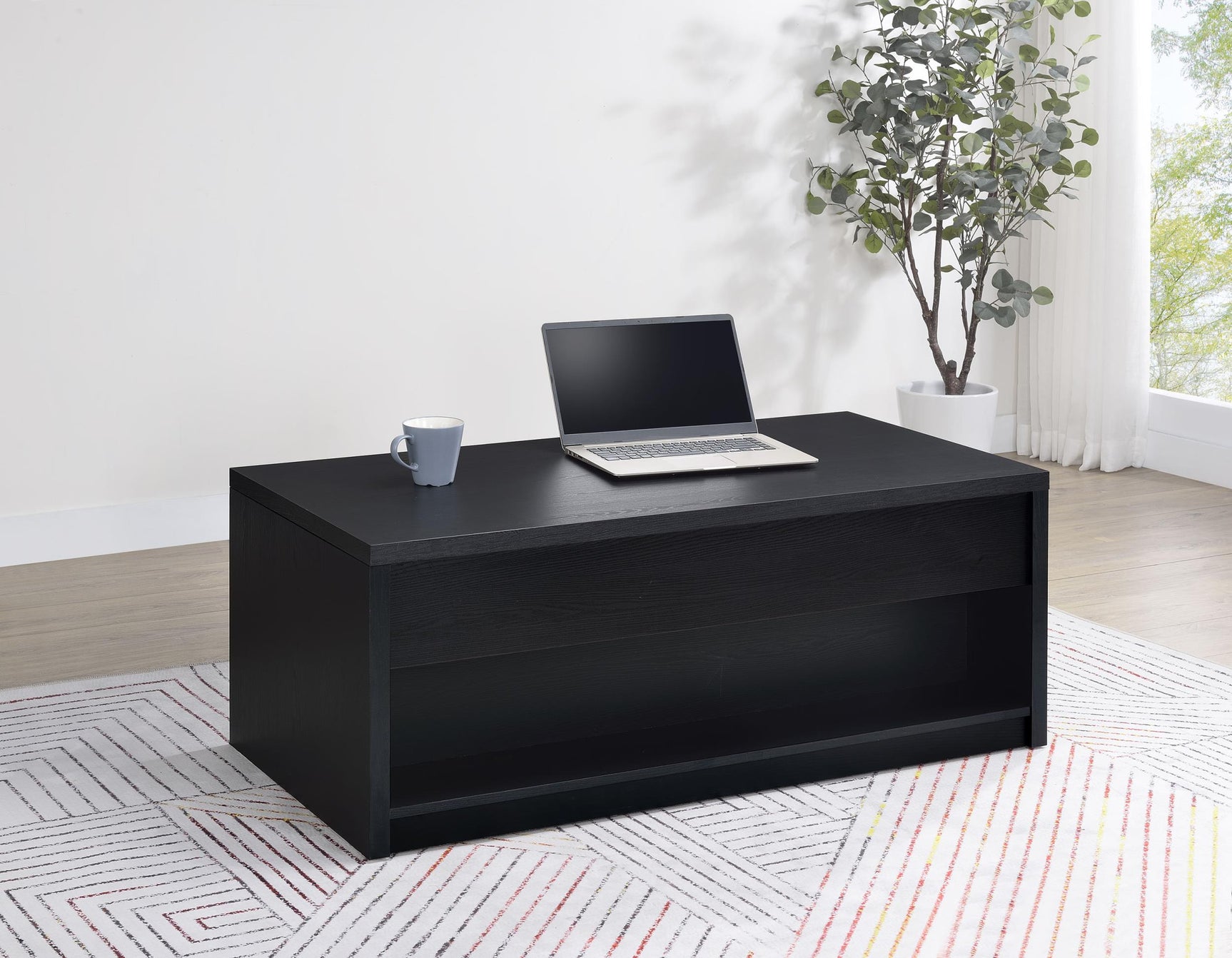 Lift-top mechanism of Knapp Coffee Table