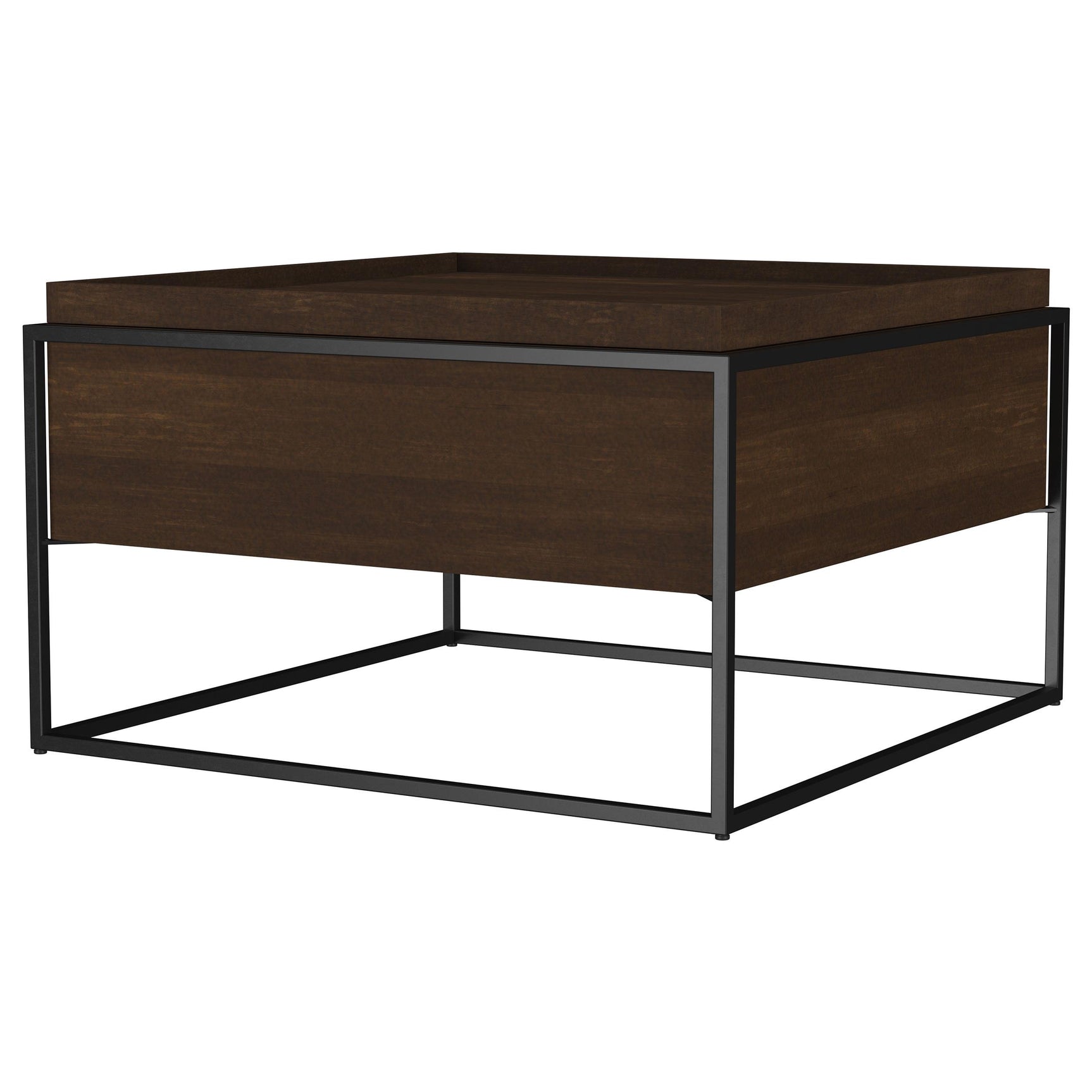Fulton coffee table hidden storage compartment open