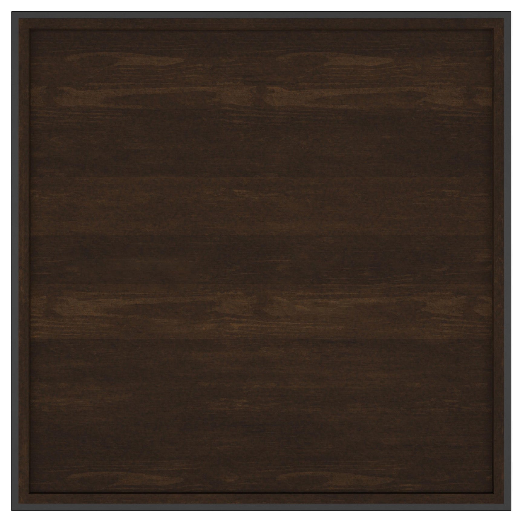 Side profile of Fulton dark brown square coffee table