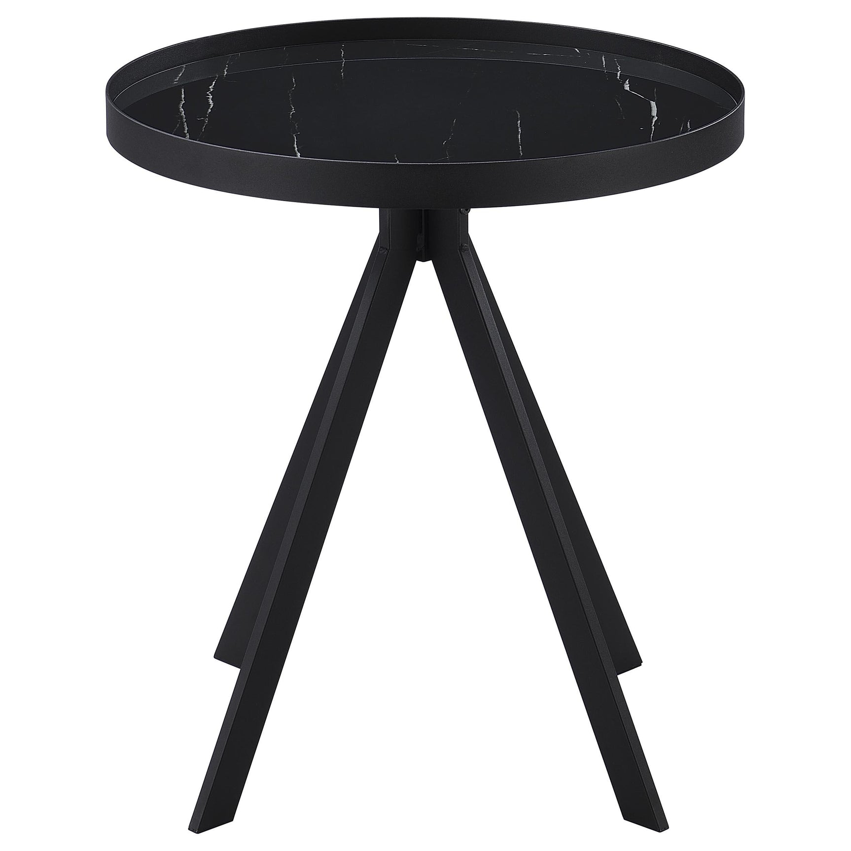 Briggs tempered glass top with marble pattern detail
