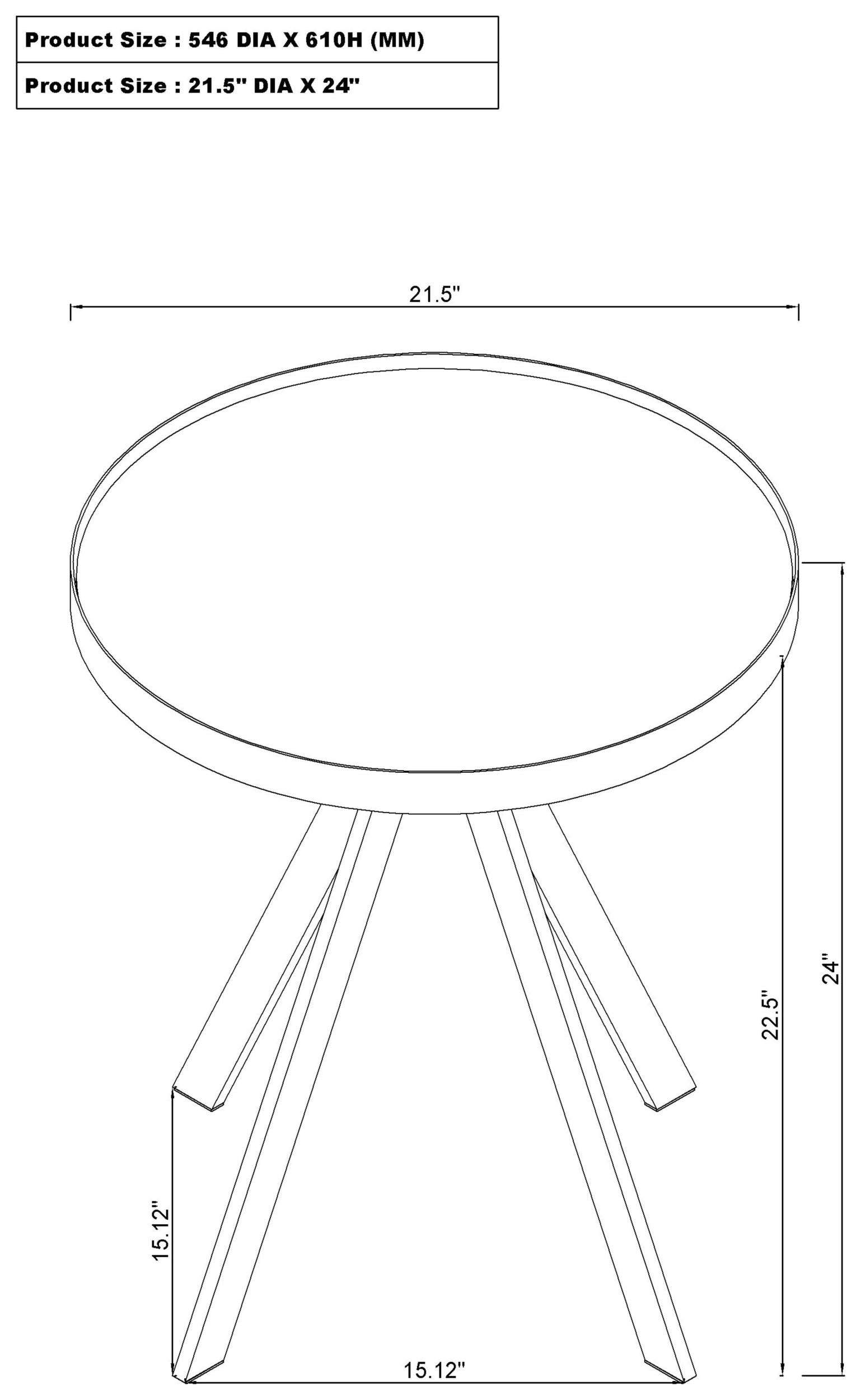 Briggs table set placed in living room setting
