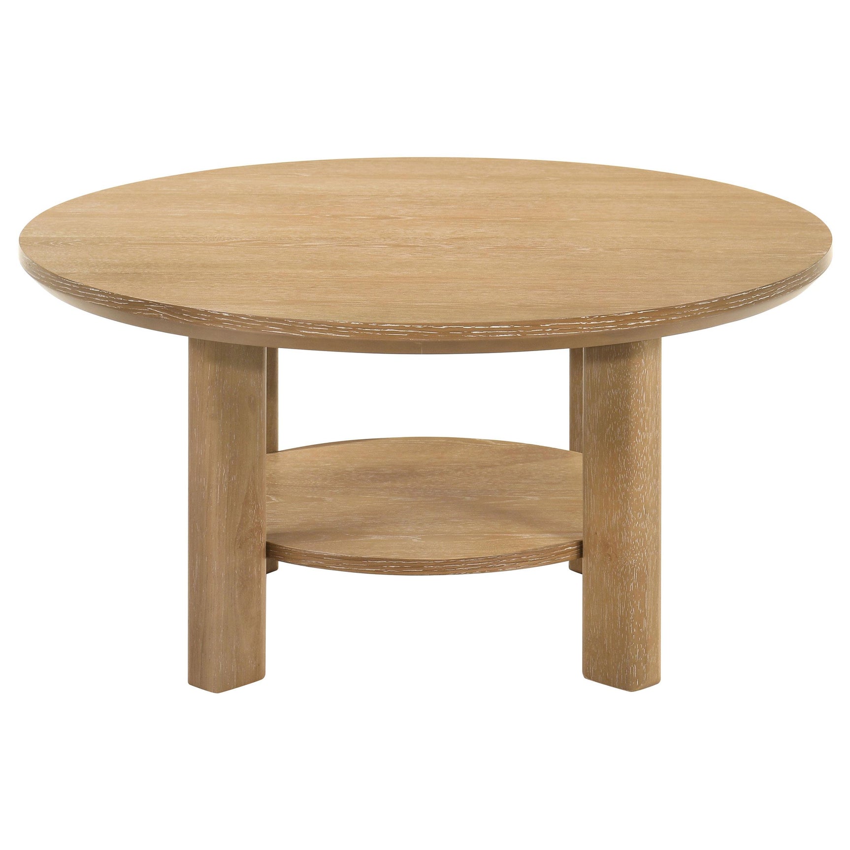 Side view of Ottowa end table, light oak