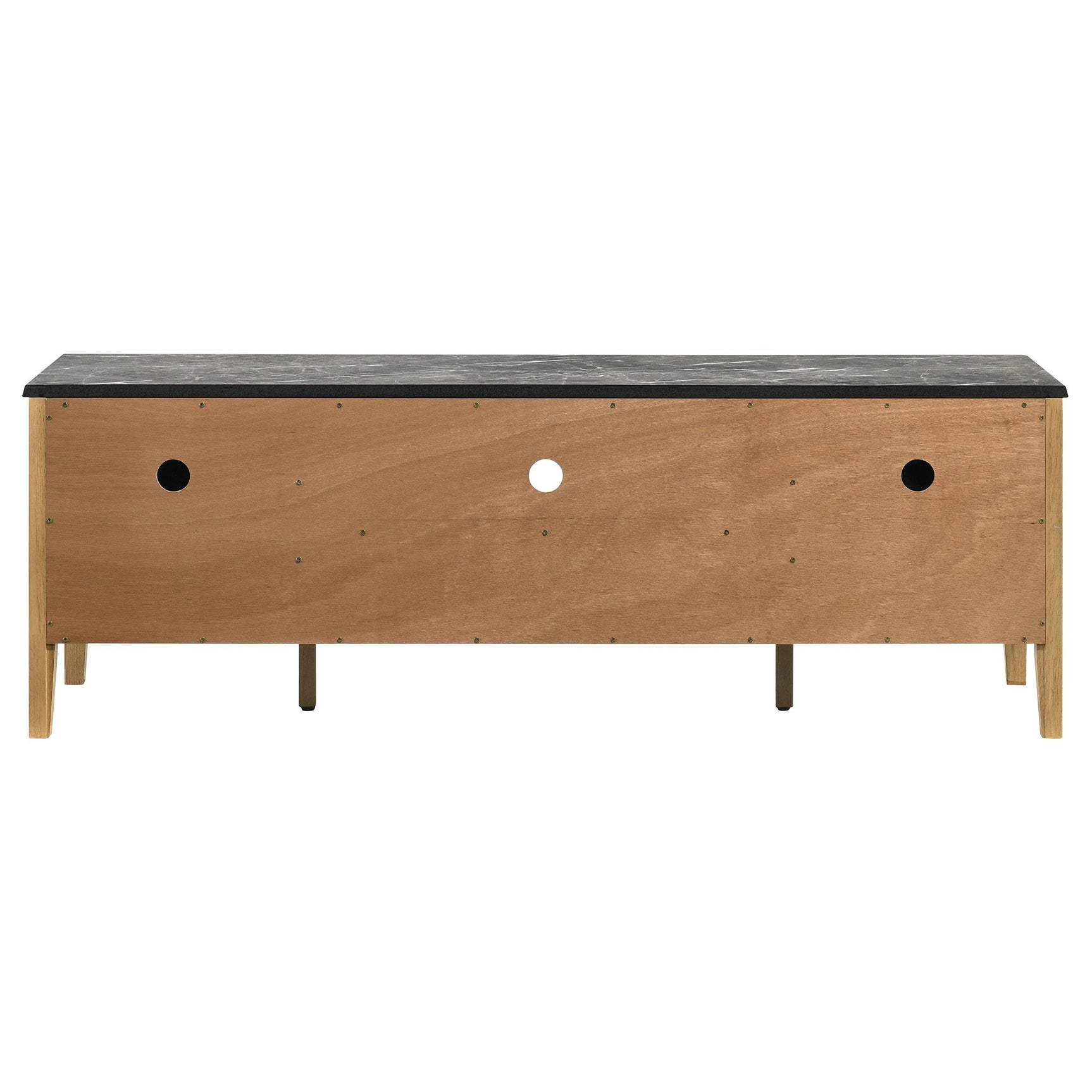 Bradley 63-inch 2-Door SmartTop TV Stand in grey and natural ash finish
