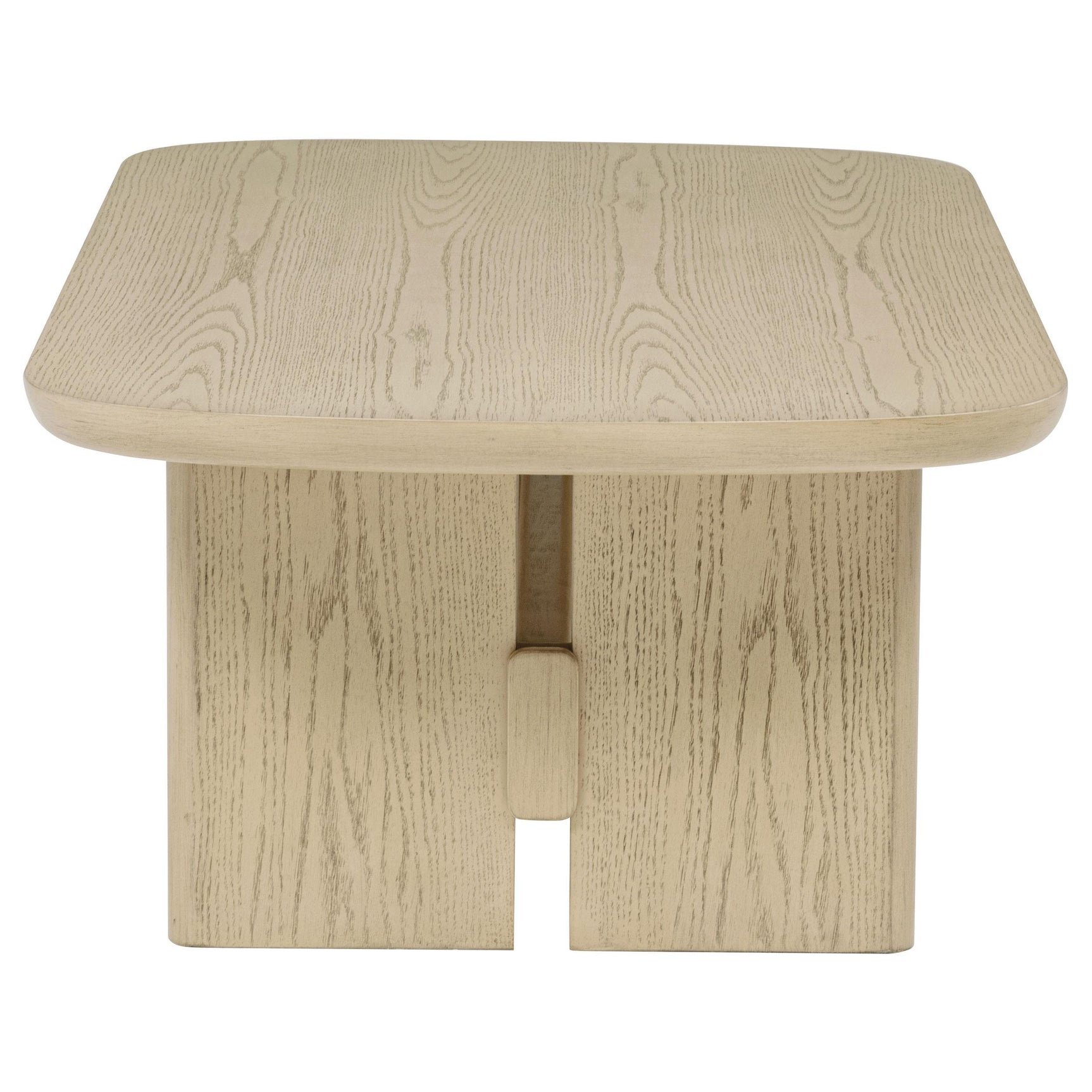 Kailani Coastal Coffee Table showing plastic glides on feet