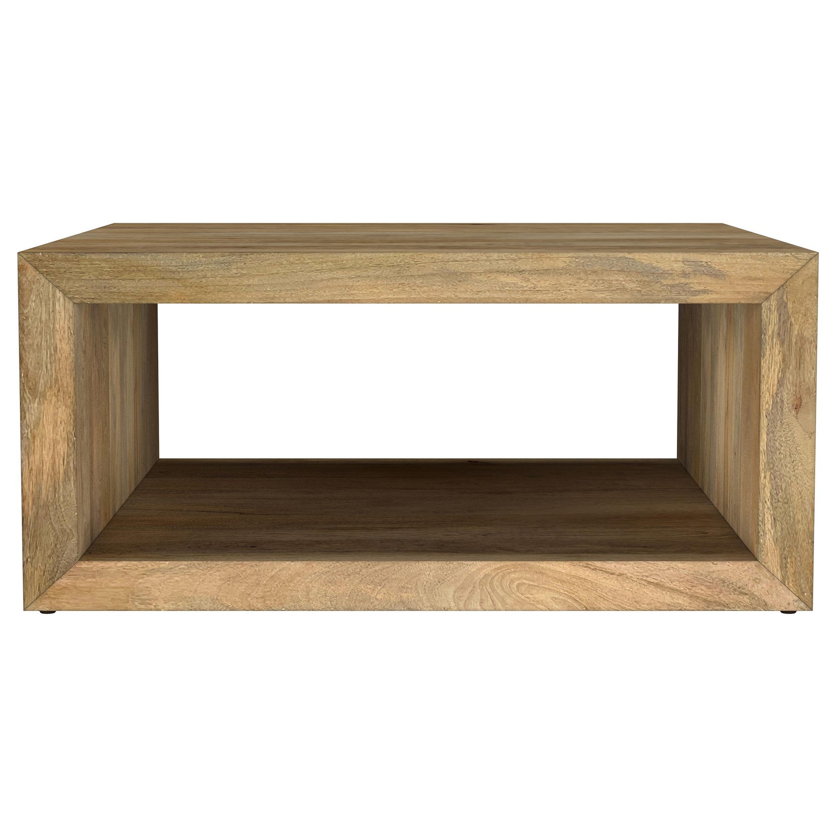 Detail of plastic glides under Benton Square Coffee Table