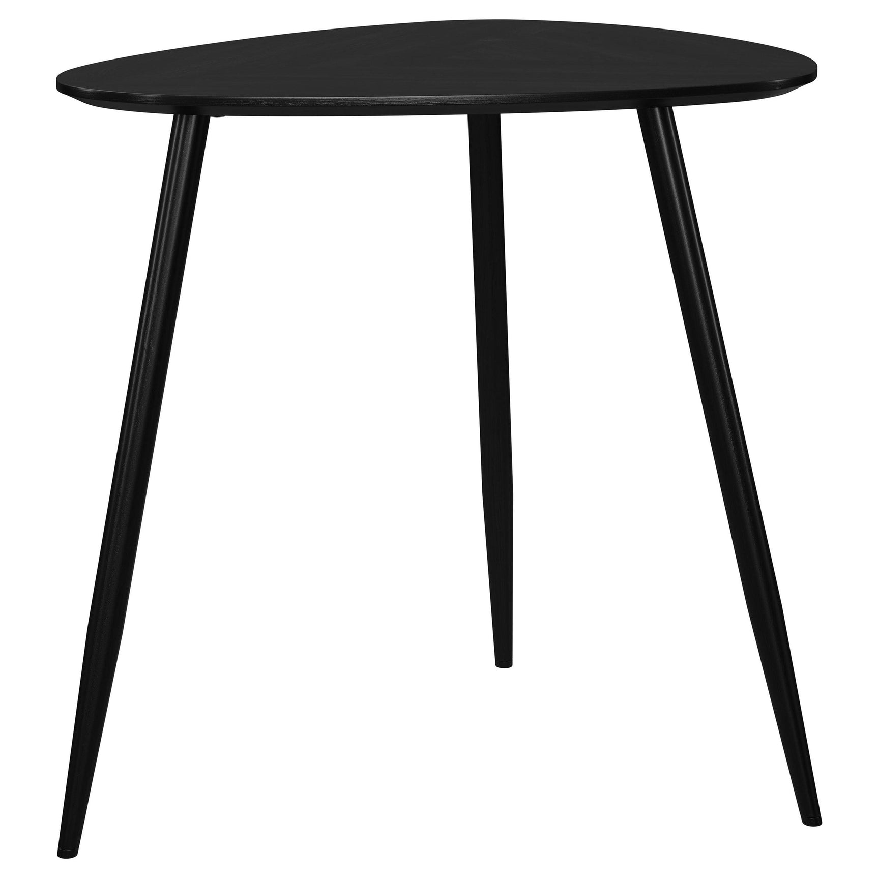 Odessa end table showing three tapering legs