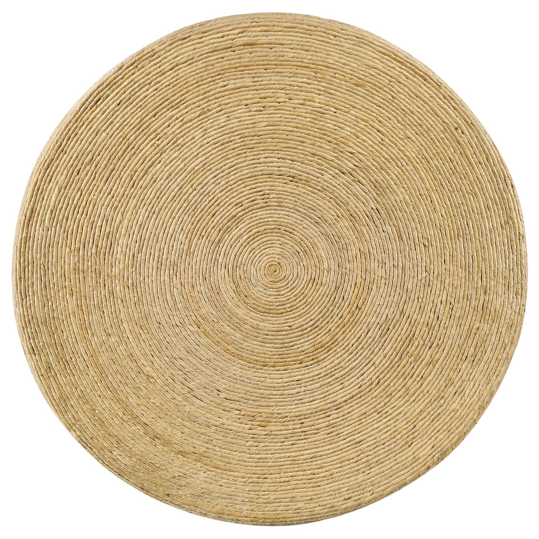 Side profile of coffee table with round top