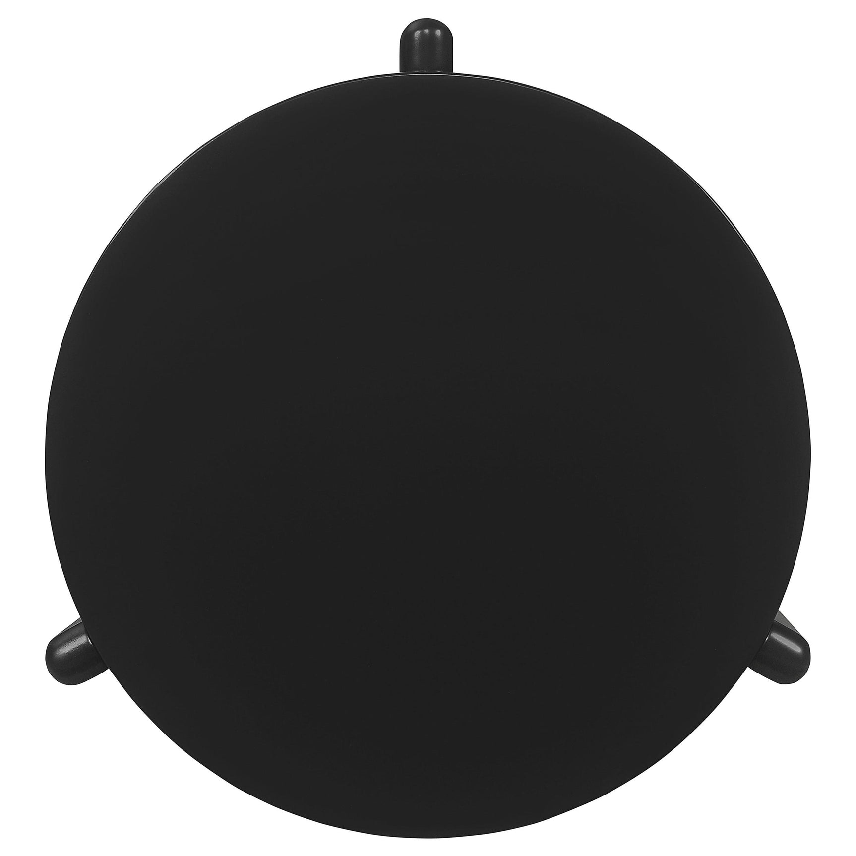 Cordova black end table angled view
