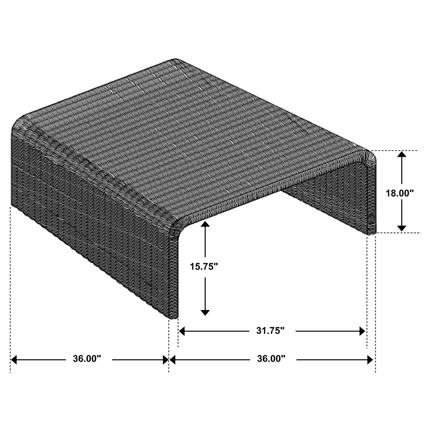 Arrangement of 3-piece Cahya rattan tables