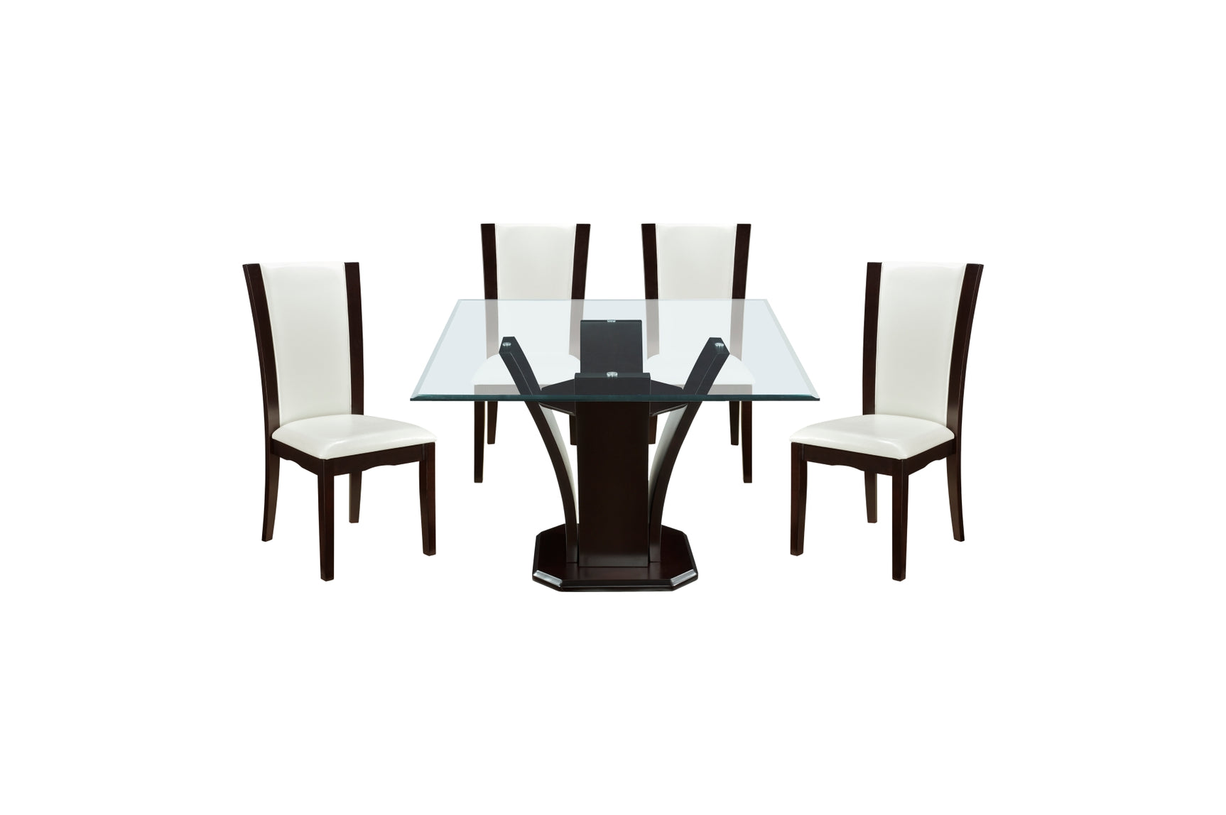 Group view of Daisy Dark Cherry Dining Room Set with 6 chairs
