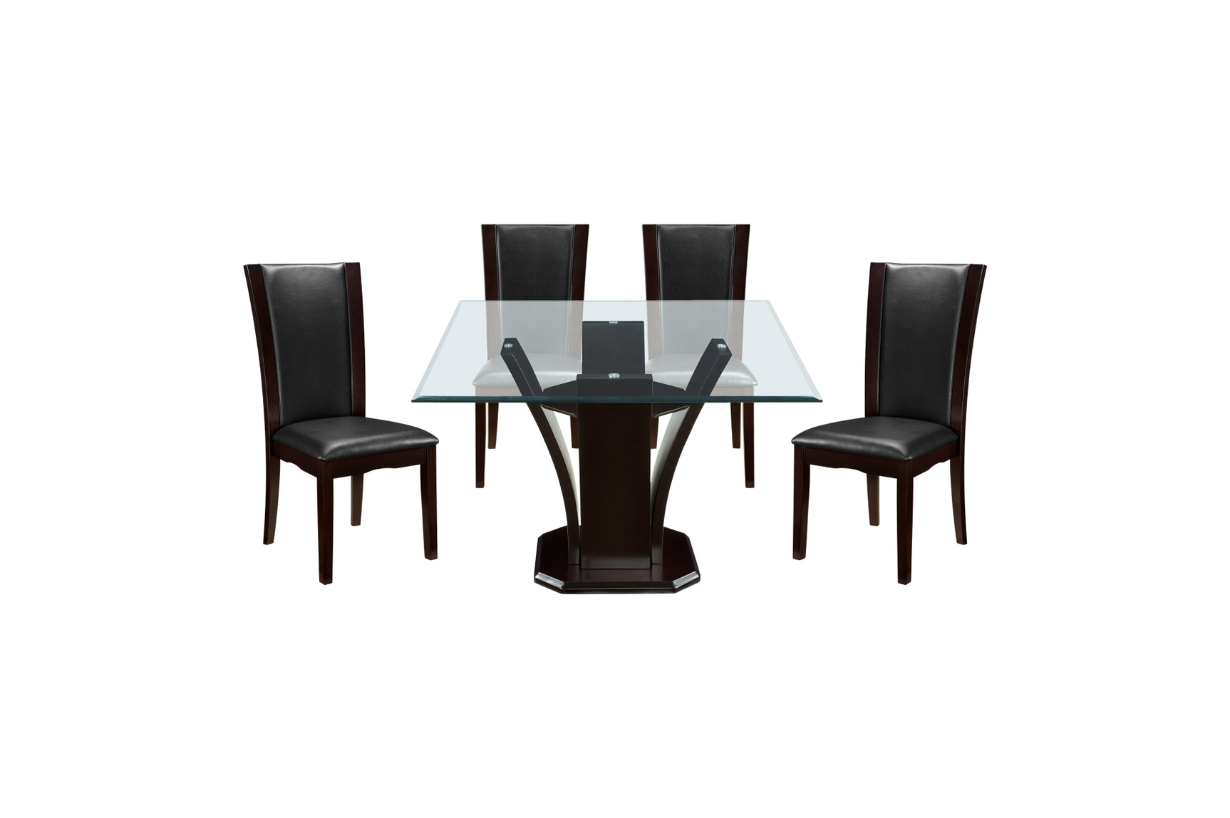 Close detail of chair upholstery on Daisy Dark Cherry Dining Room Set
