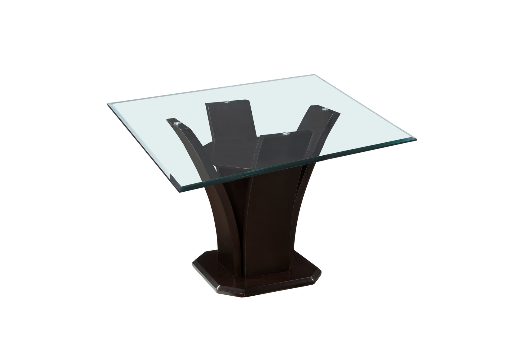 Close-up view of Daisy Dark Cherry Dining Room Set chair and table finish