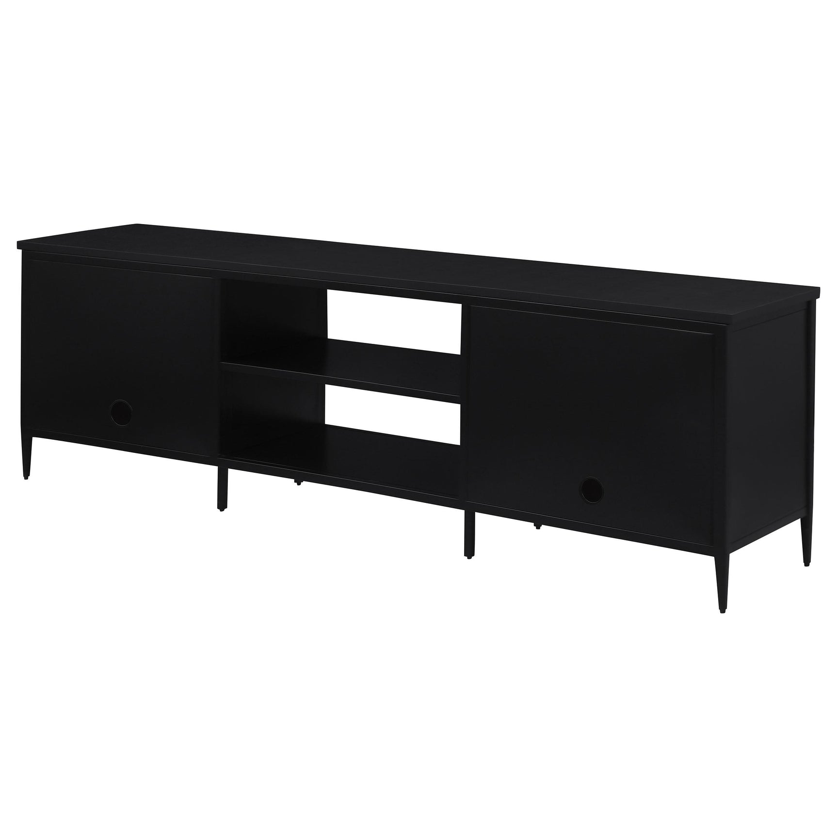 Amherst TV stand angled view in living room setting