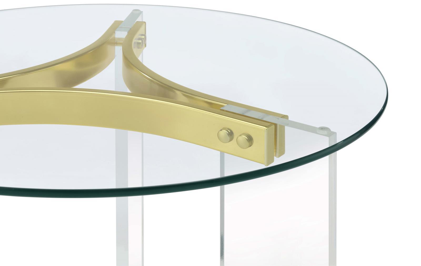 Janessa Round End Table in living room setting