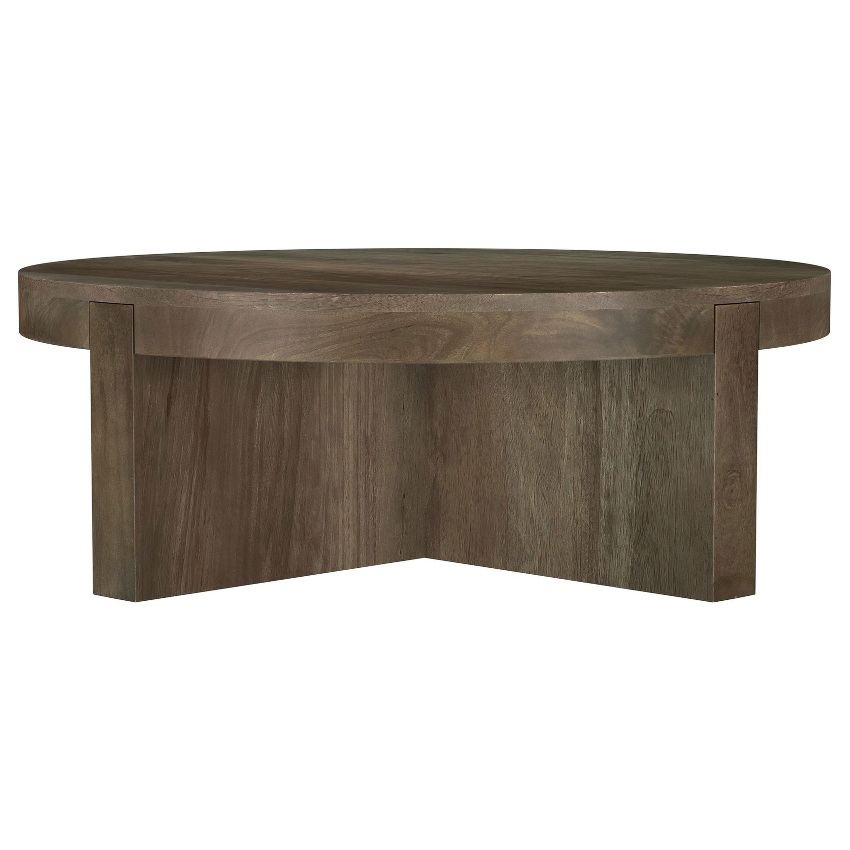 Coffee and end table set displayed together in living room setting