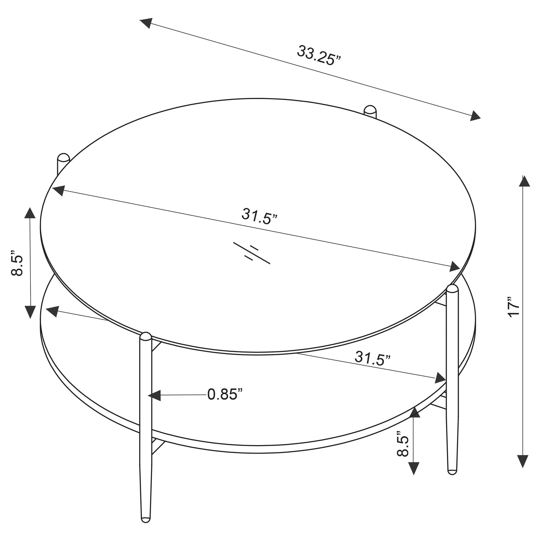 Jonelle set side perspective showing both tables