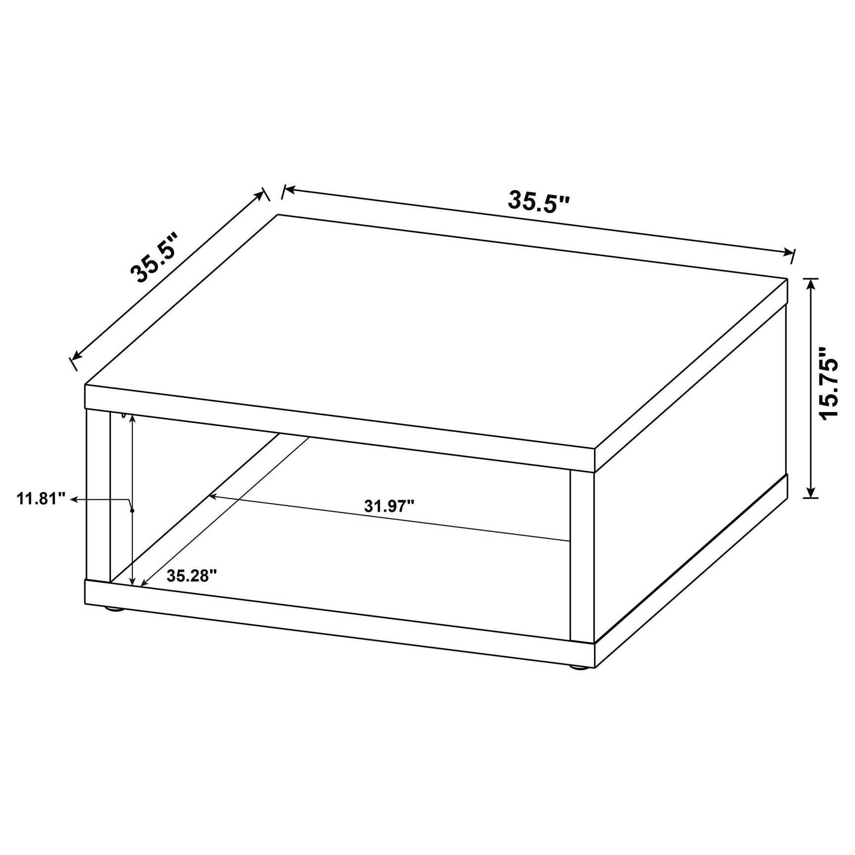 Frisco end table dimensions label
