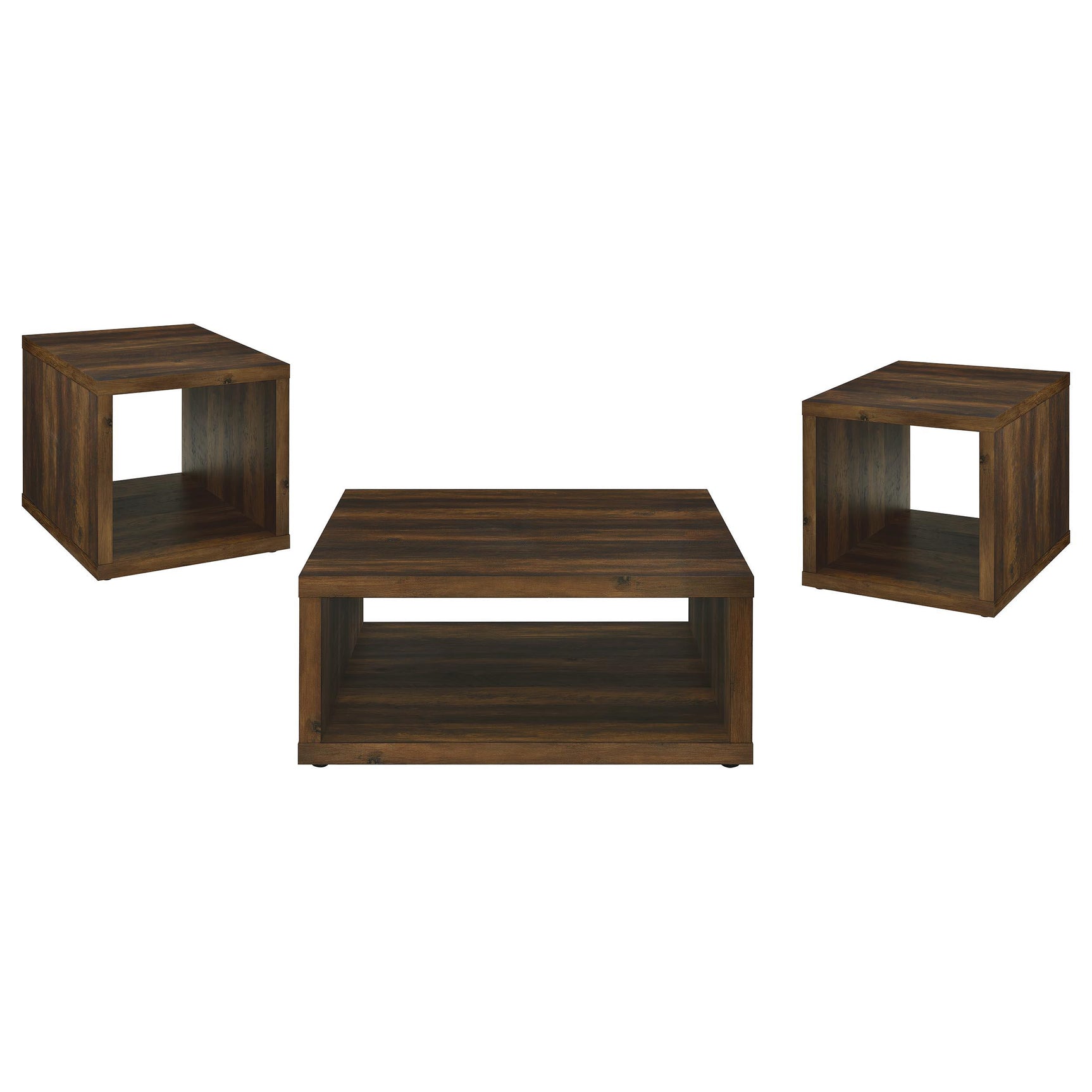 Frisco coffee table close-up showing storage shelf