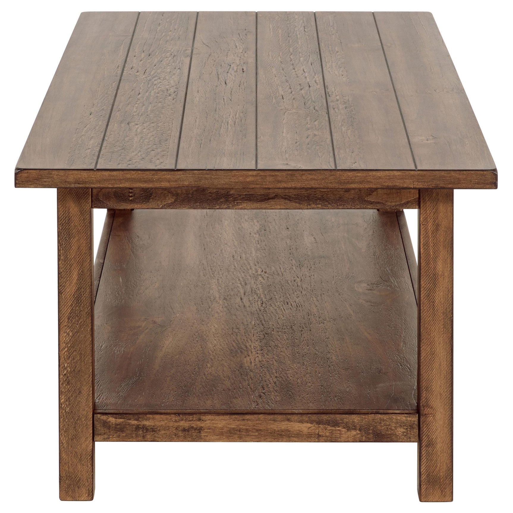 Top-down view of coffee table