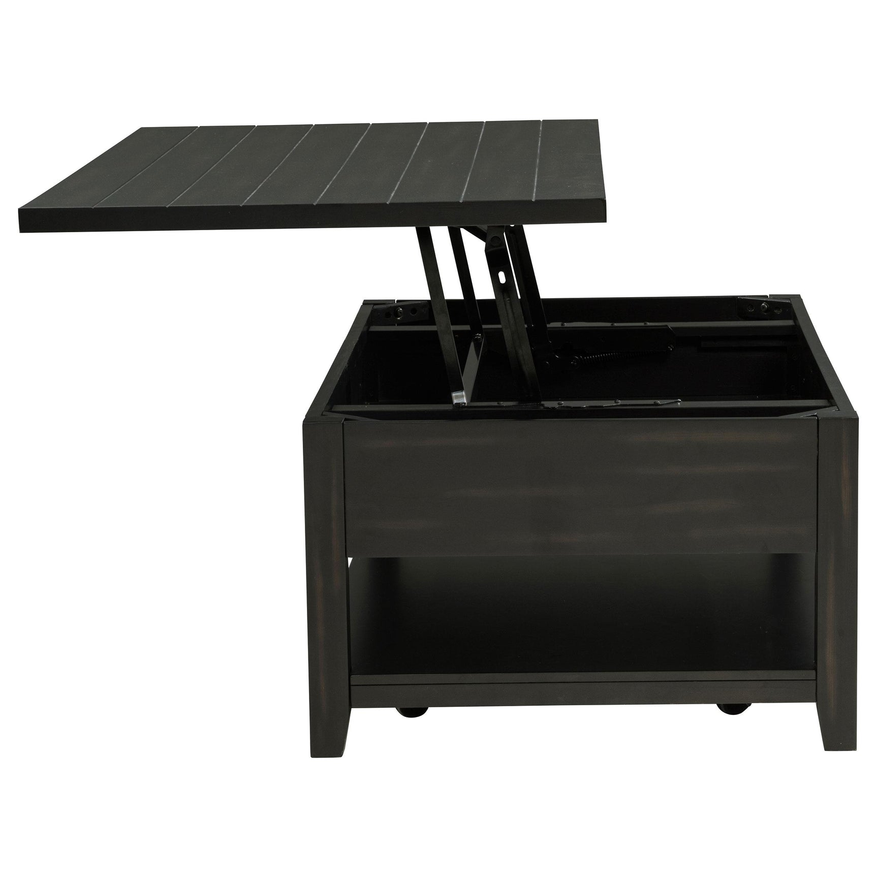 Payne 48-inch Mobile Lift Top Coffee Table in Distressed Java finish