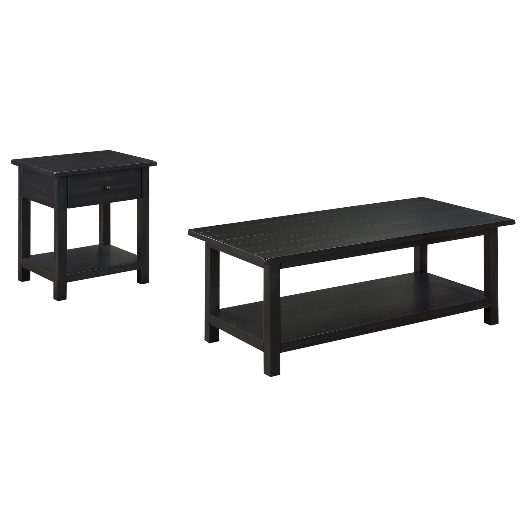 Coffee table surface showing wood grain and rustic finish