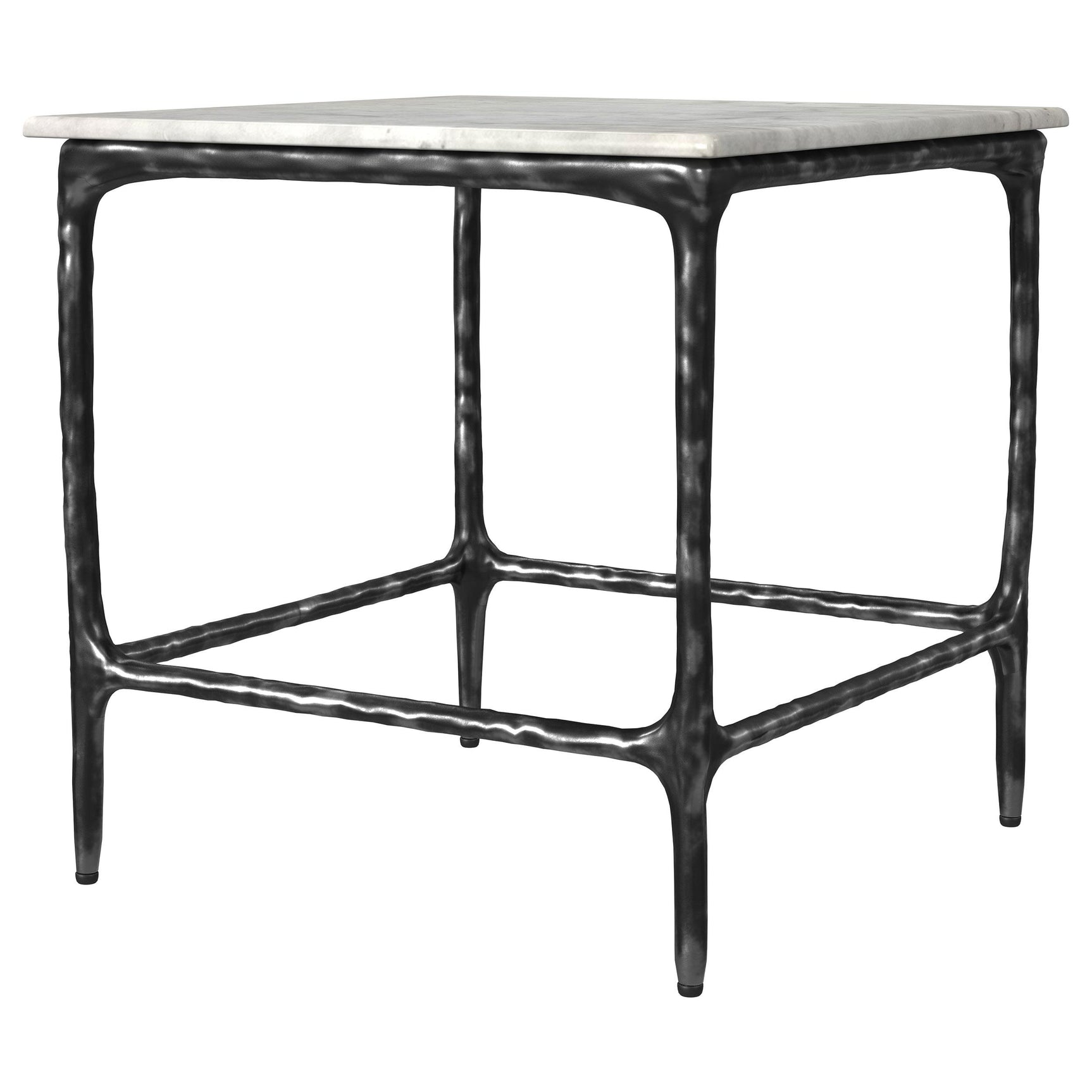 Ebby end table showcasing iron frame construction